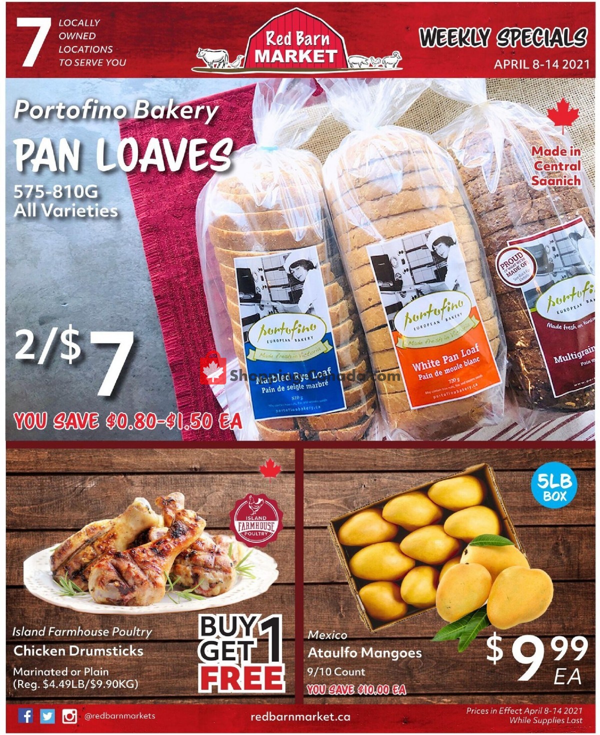 Red Barn Market flyer from Thursday April 8, 2021 to Wednesday April 14, 2021 - page 1