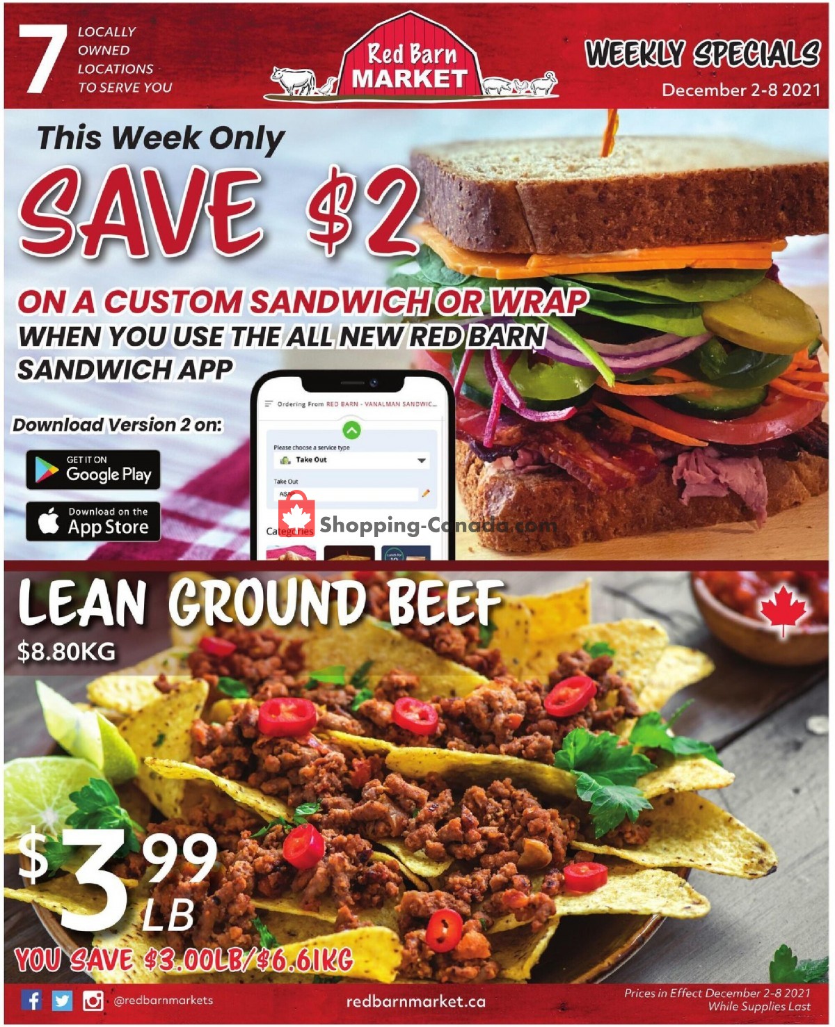 Red Barn Market flyer from Thursday December 2, 2021 to Wednesday December 8, 2021 - page 1