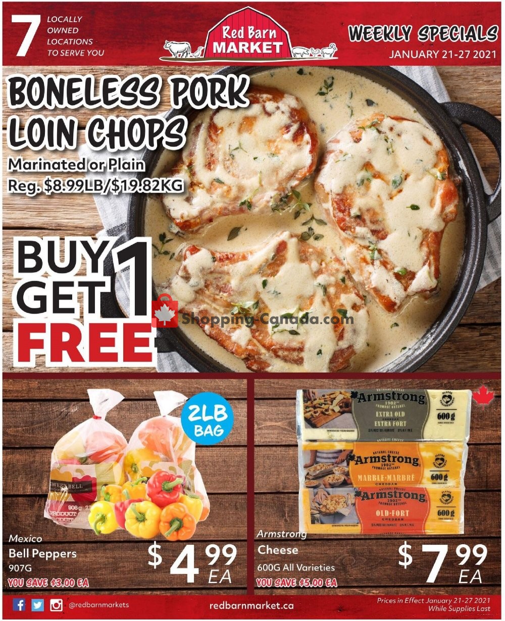 Red Barn Market flyer from Thursday January 21, 2021 to Wednesday January 27, 2021 - page 1