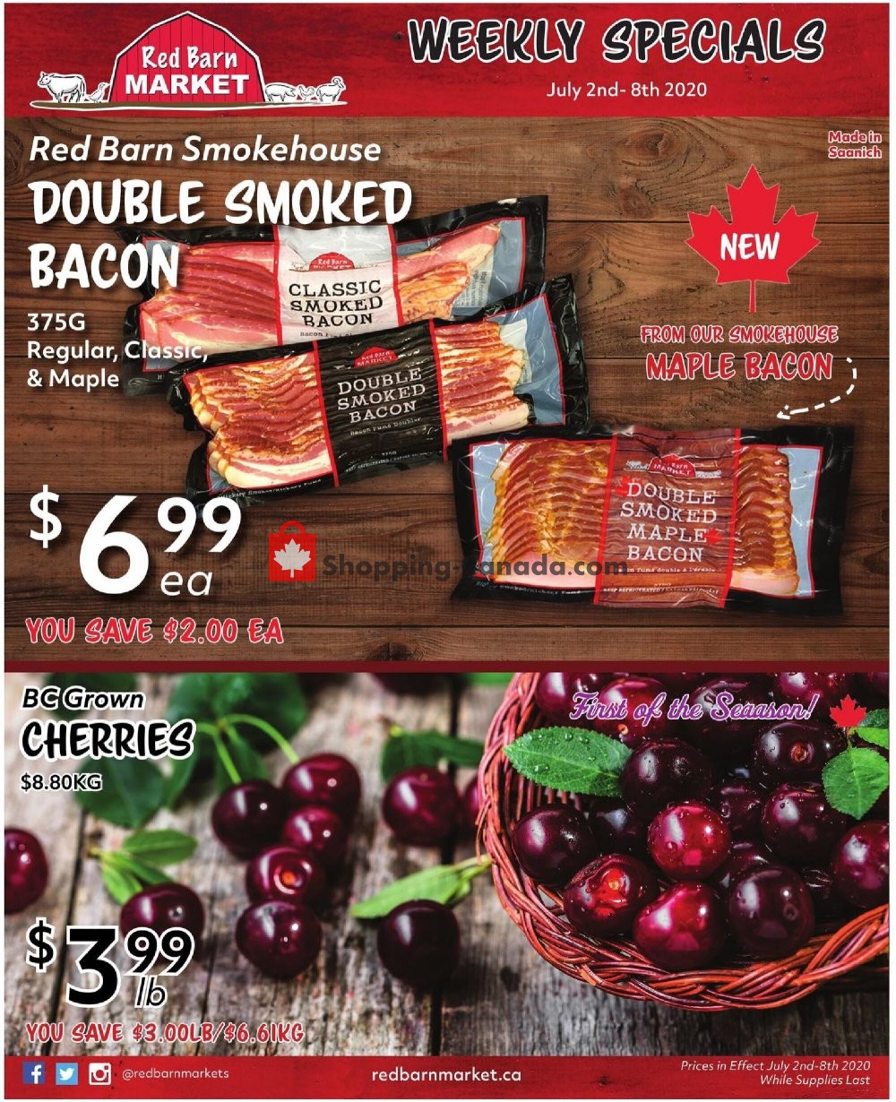 Red Barn Market flyer from Thursday July 2, 2020 to Wednesday July 8, 2020 - page 1