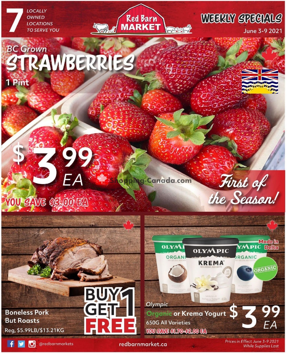 Red Barn Market flyer from Thursday June 3, 2021 to Wednesday June 9, 2021 - page 1