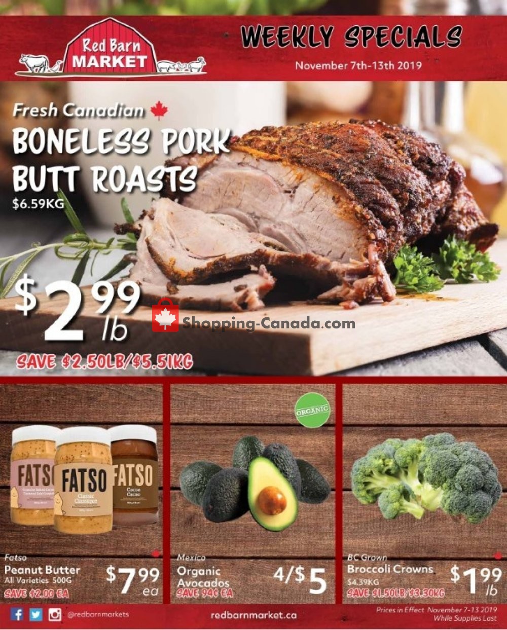 Red Barn Market flyer from Thursday November 7, 2019 to Wednesday November 13, 2019 - page 1