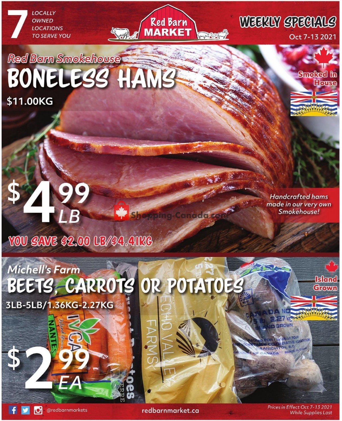 Red Barn Market flyer from Thursday October 7, 2021 to Wednesday October 13, 2021 - page 1