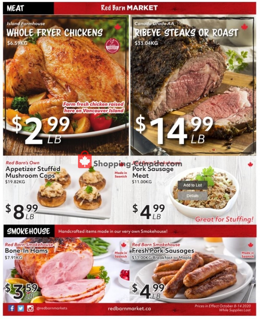 Red Barn Market flyer from Thursday October 8, 2020 to Wednesday October 14, 2020 - page 4