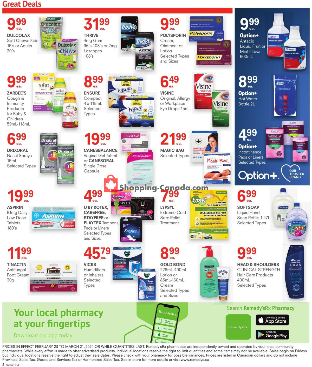 Remedy's RX flyer from Friday February 23, 2024 to Thursday March 21, 2024 - page 2