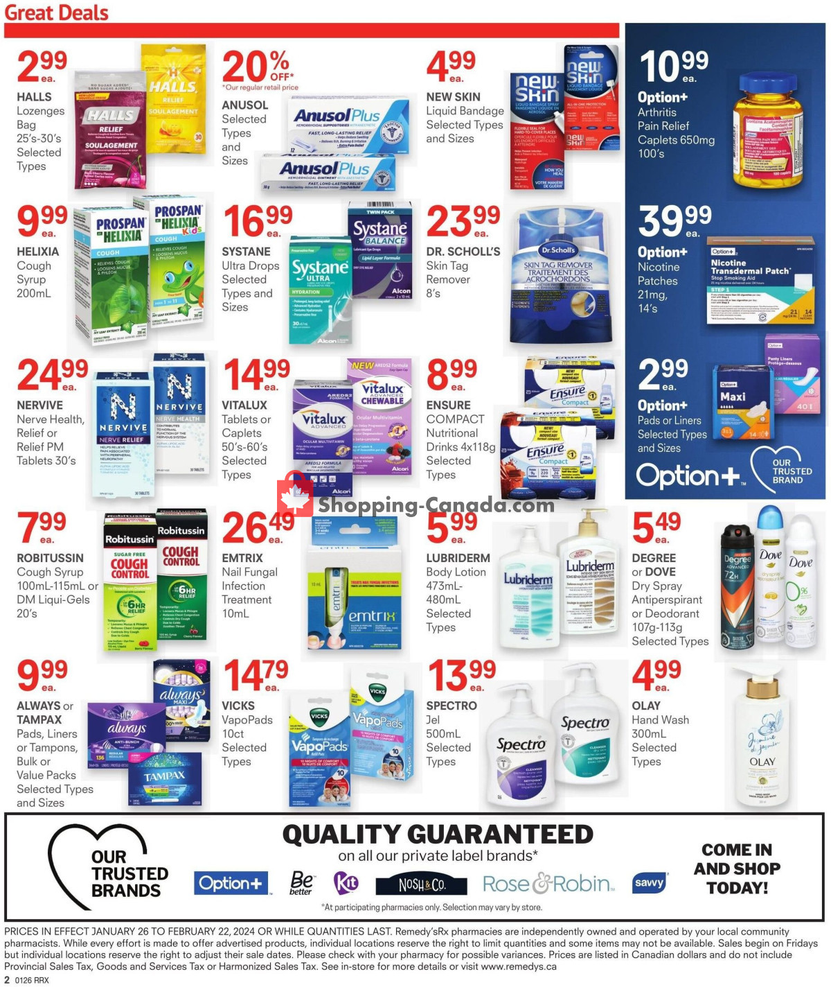 Remedy's RX flyer from Friday January 26, 2024 to Thursday February 22, 2024 - page 2