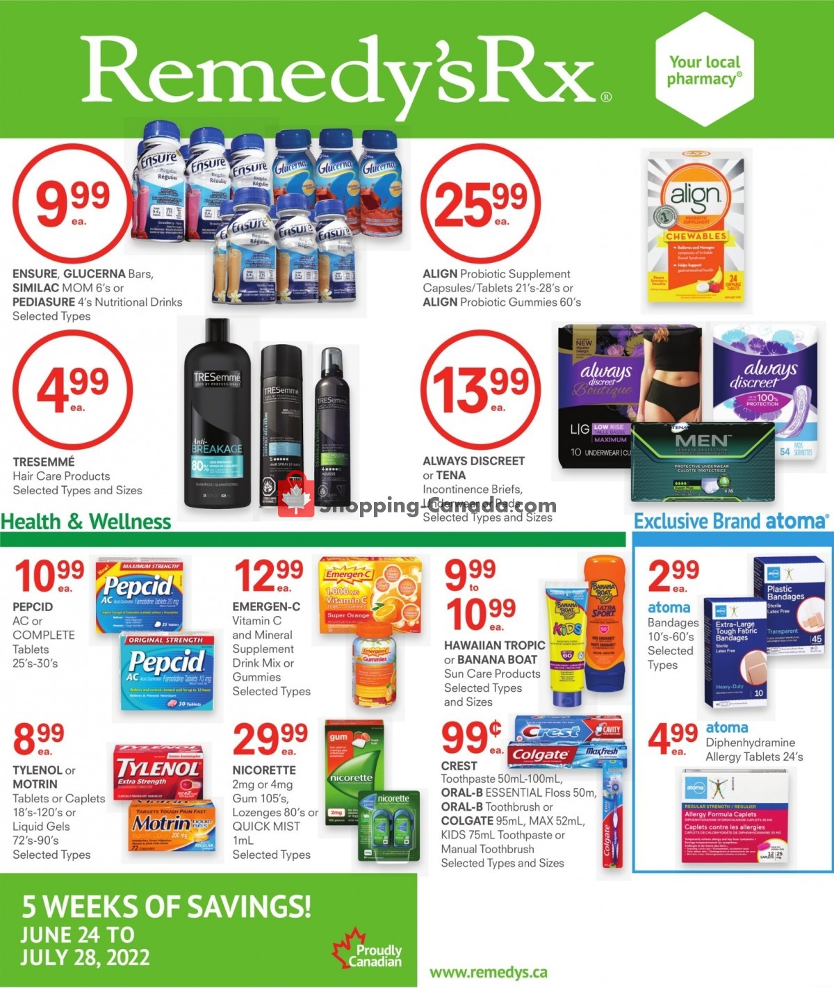 Remedy's RX flyer from Friday June 24, 2022 to Thursday July 28, 2022 - page 1