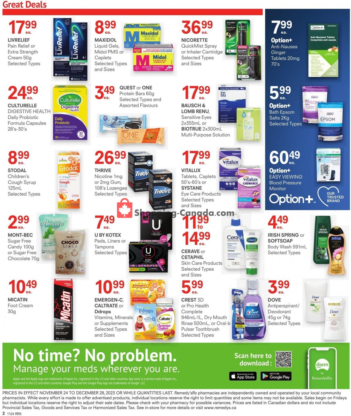Remedy's RX flyer from Friday November 24, 2023 to Thursday December 28, 2023 - page 2