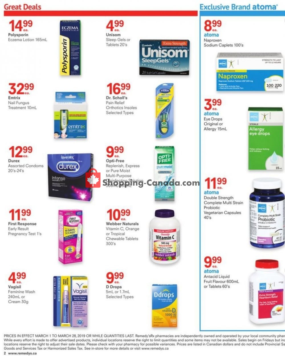 Remedy's RX flyer from Friday March 1, 2019 to Thursday March 28, 2019 - page 2