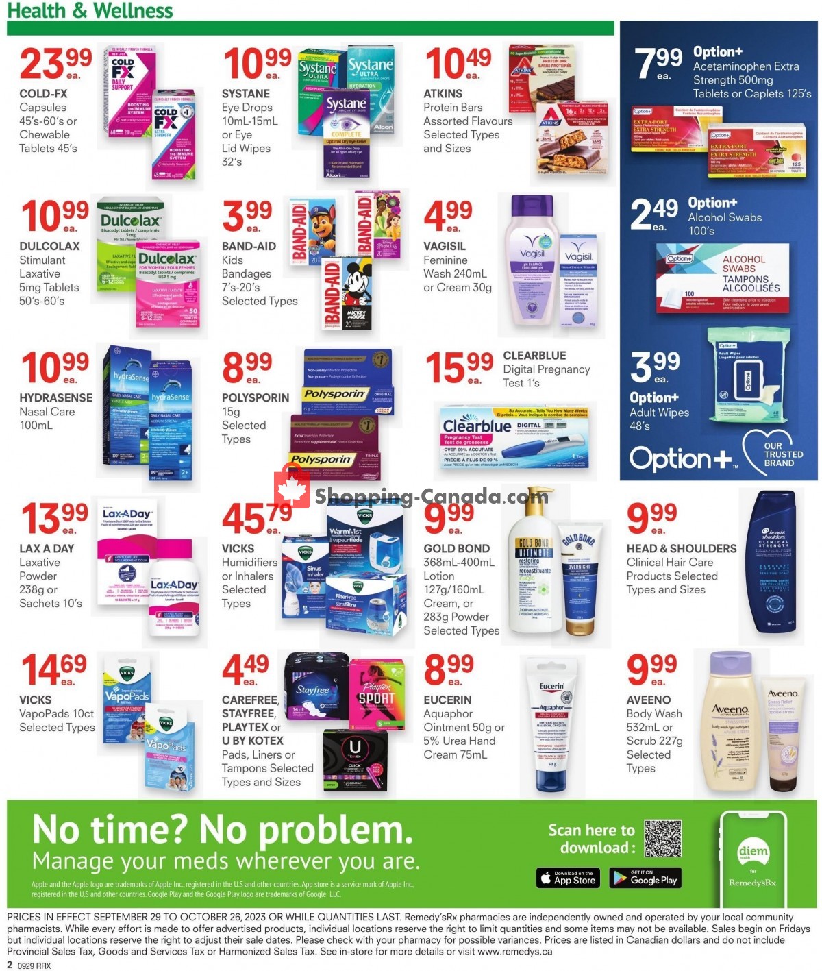 Remedy's RX flyer from Friday September 29, 2023 to Thursday October 26, 2023 - page 2