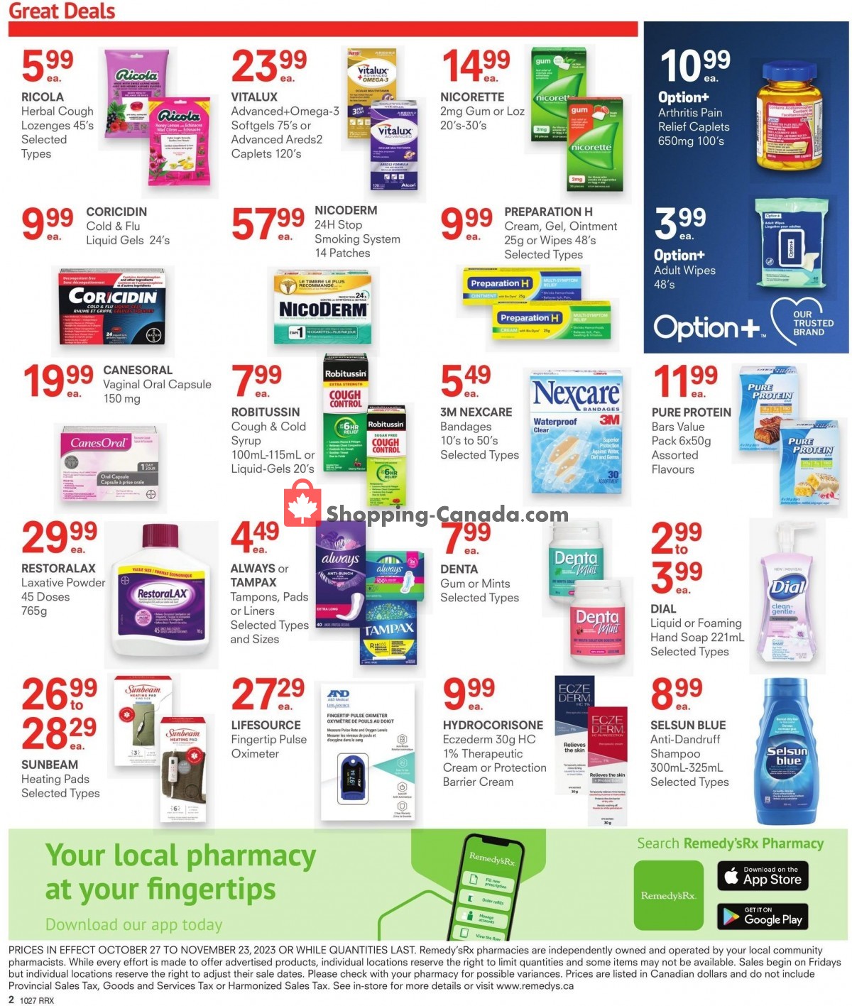 Remedy's RX flyer from Friday October 27, 2023 to Thursday November 23, 2023 - page 2