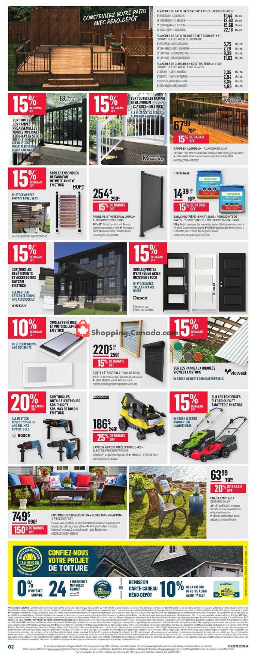 Réno Dépôt flyer from Thursday July 11, 2019 to Wednesday July 17, 2019 - page 2