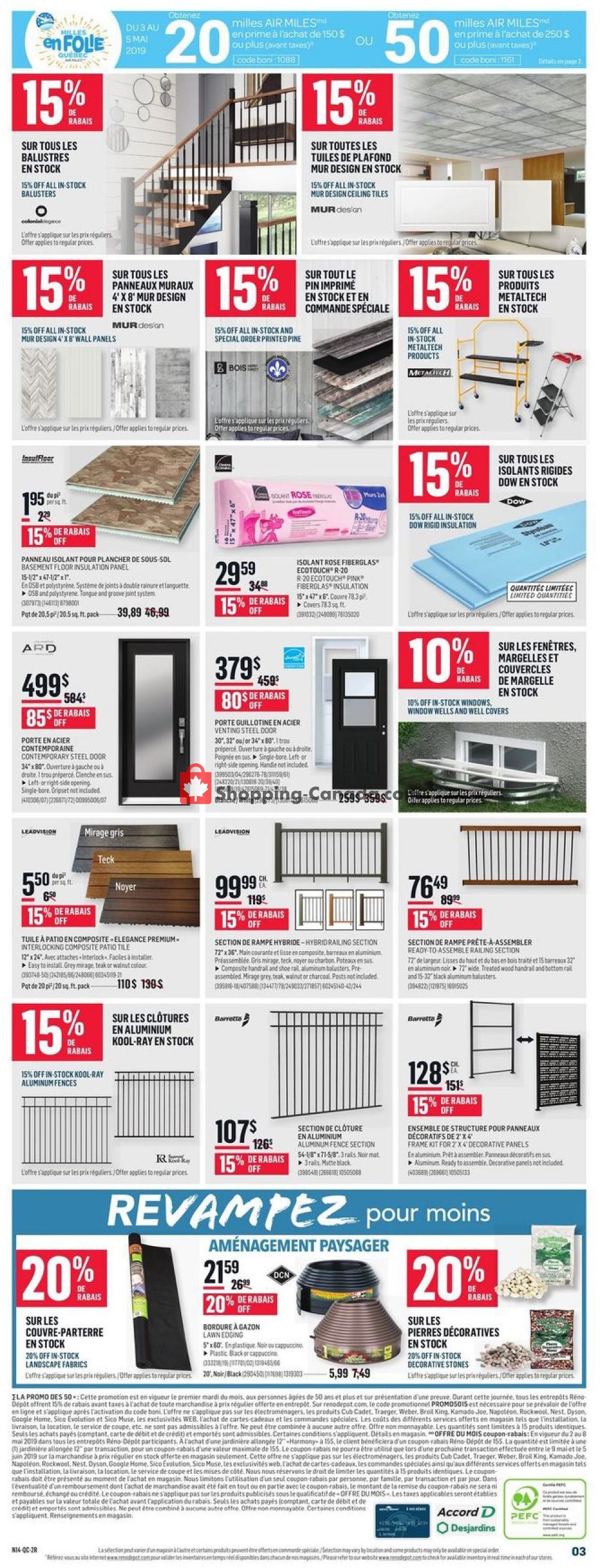 Réno Dépôt flyer from Thursday May 2, 2019 to Wednesday May 8, 2019 - page 3