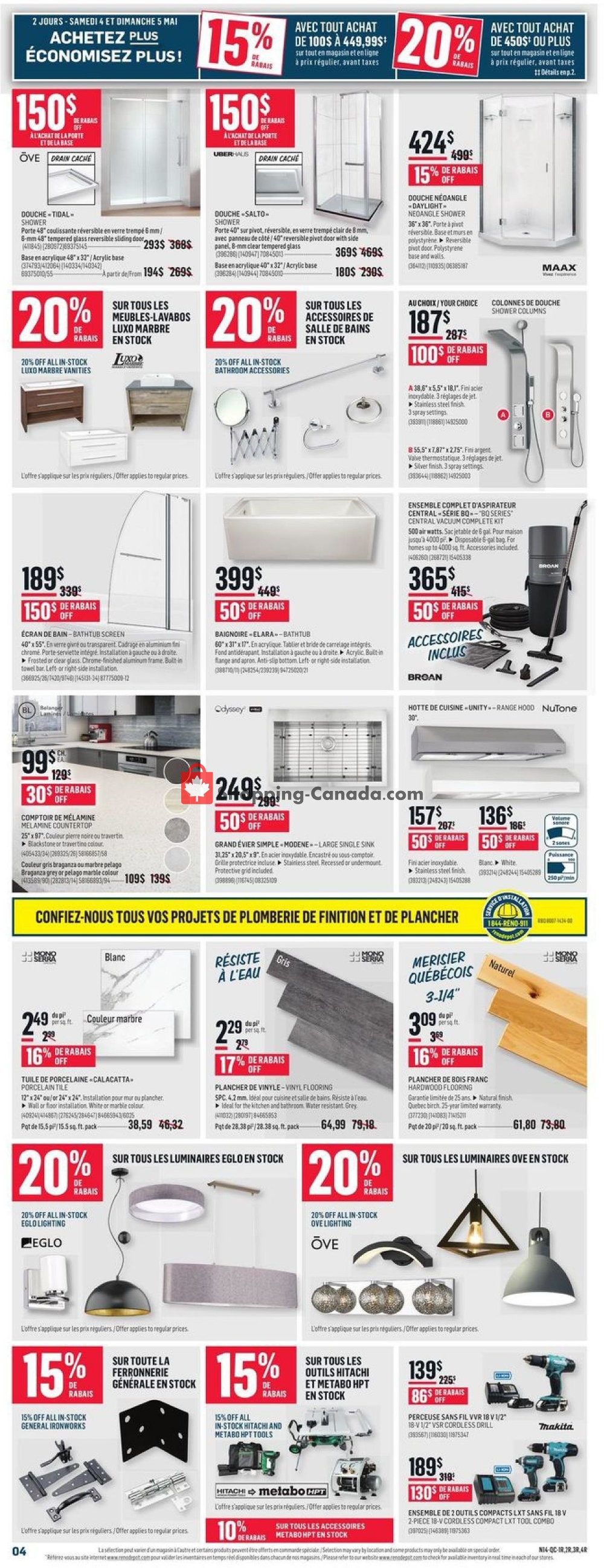 Réno Dépôt flyer from Thursday May 2, 2019 to Wednesday May 8, 2019 - page 4