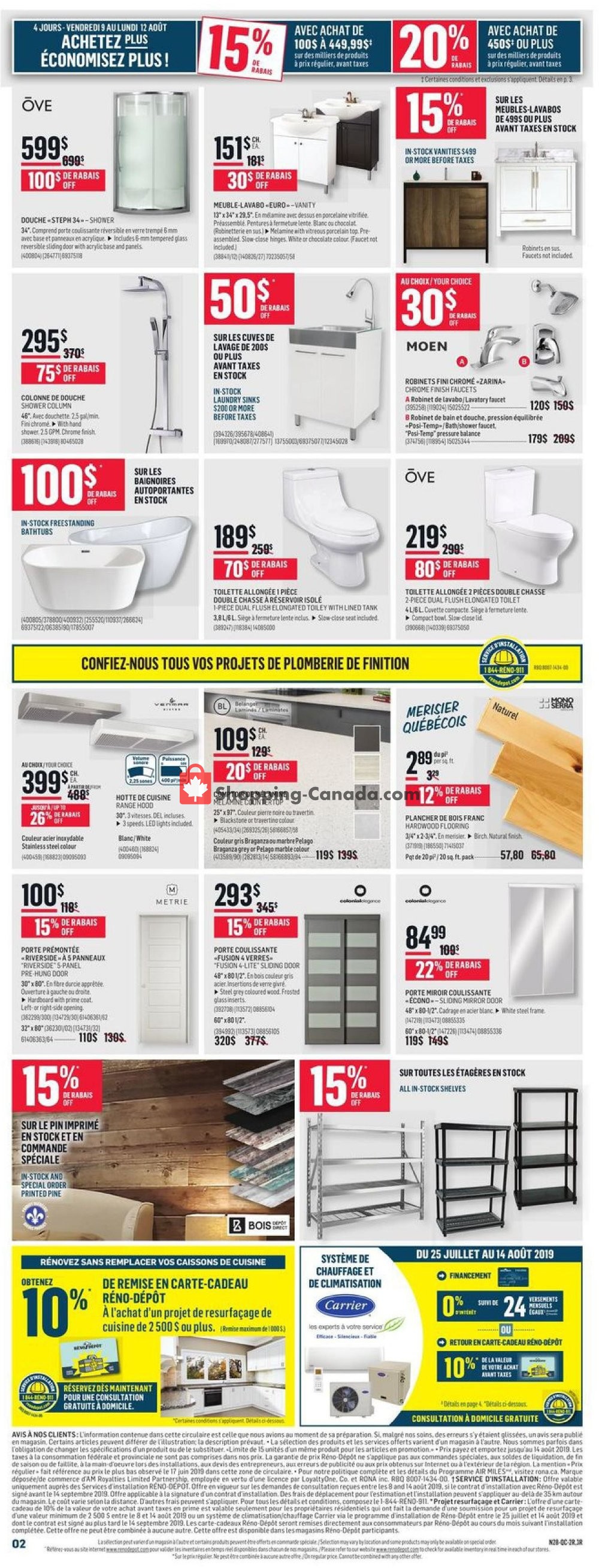Réno Dépôt flyer from Thursday August 8, 2019 to Wednesday August 14, 2019 - page 2