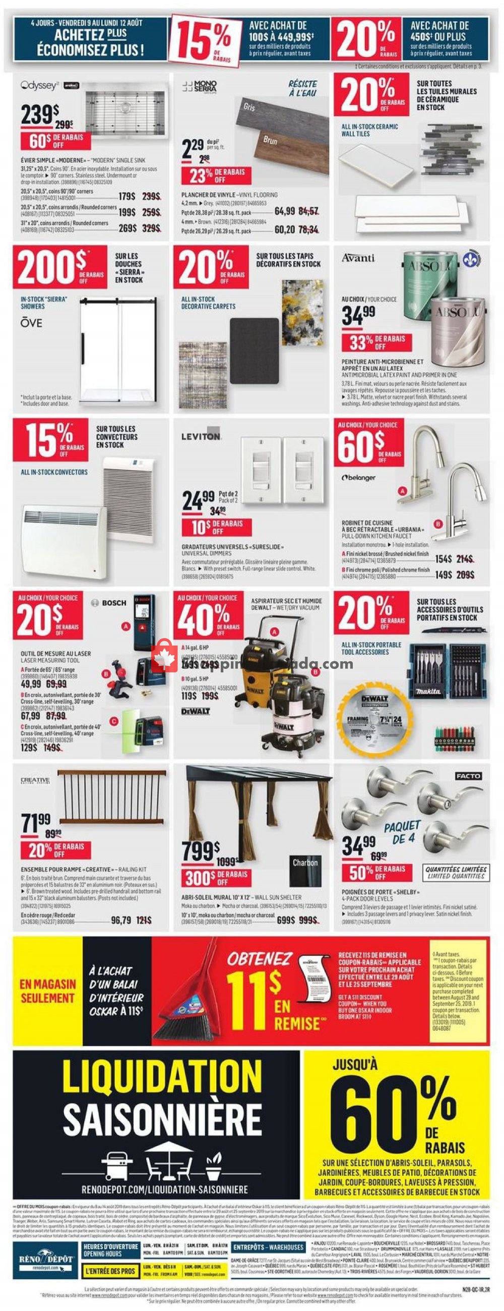 Réno Dépôt flyer from Thursday August 8, 2019 to Wednesday August 14, 2019 - page 6