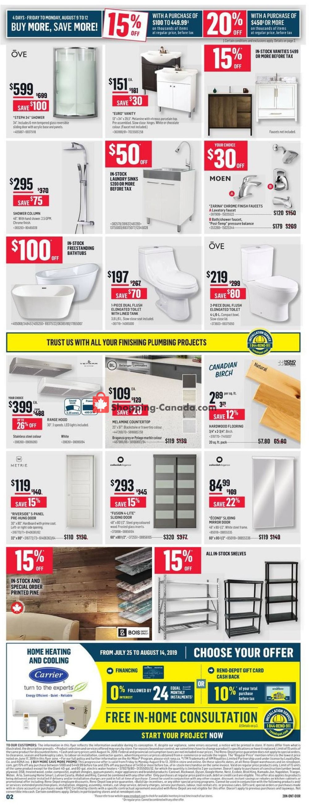 Réno Dépôt flyer from Thursday August 8, 2019 to Wednesday August 14, 2019 - page 2