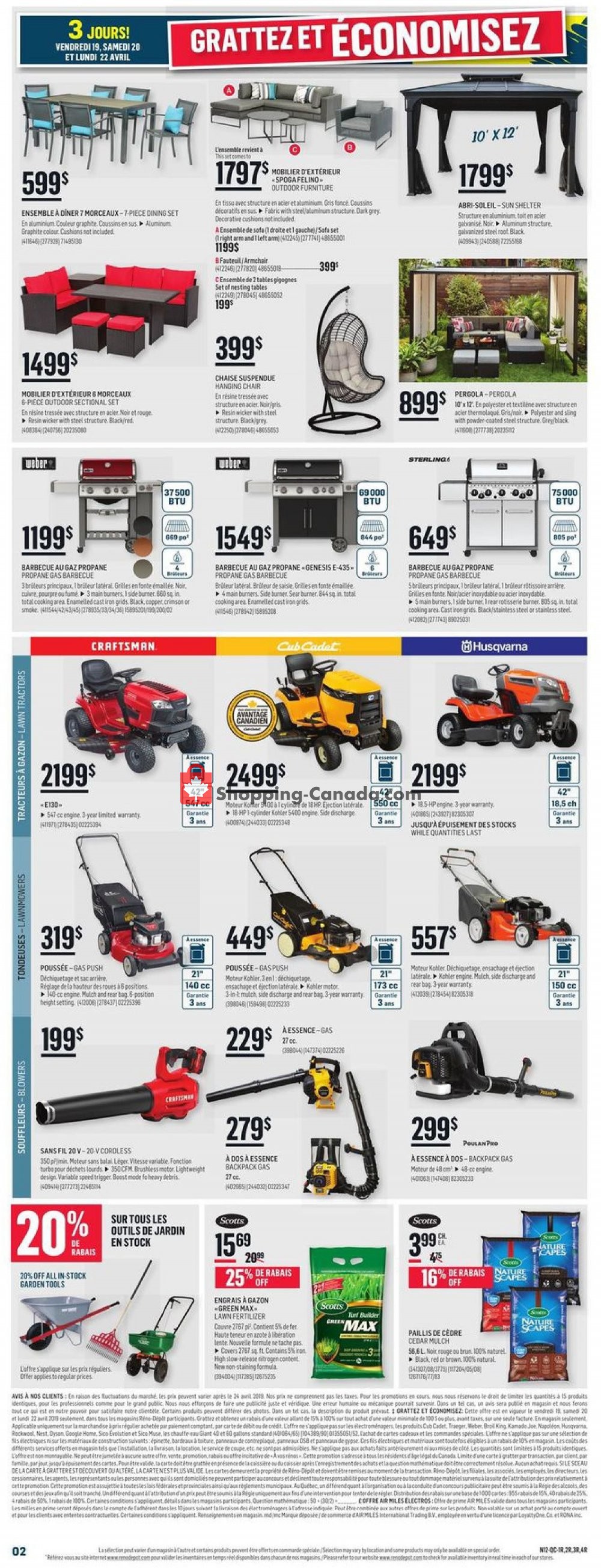 Réno Dépôt flyer from Thursday April 18, 2019 to Wednesday April 24, 2019 - page 2