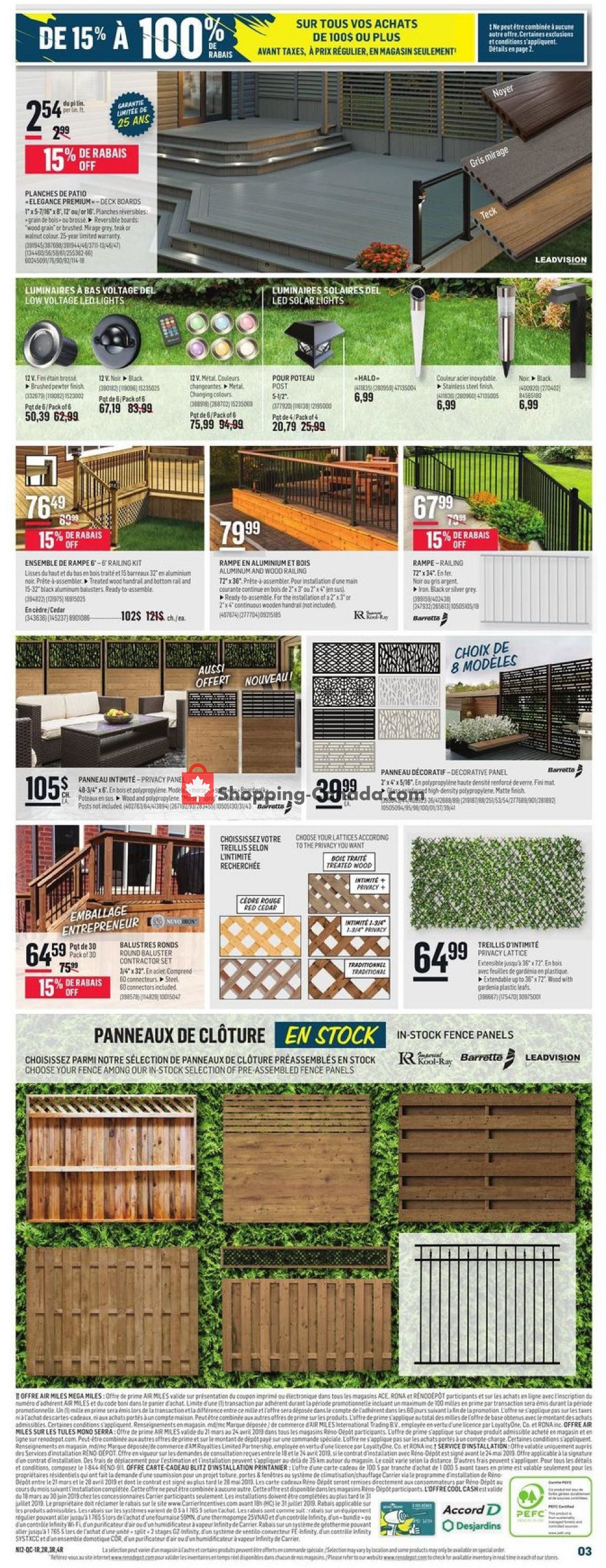 Réno Dépôt flyer from Thursday April 18, 2019 to Wednesday April 24, 2019 - page 3