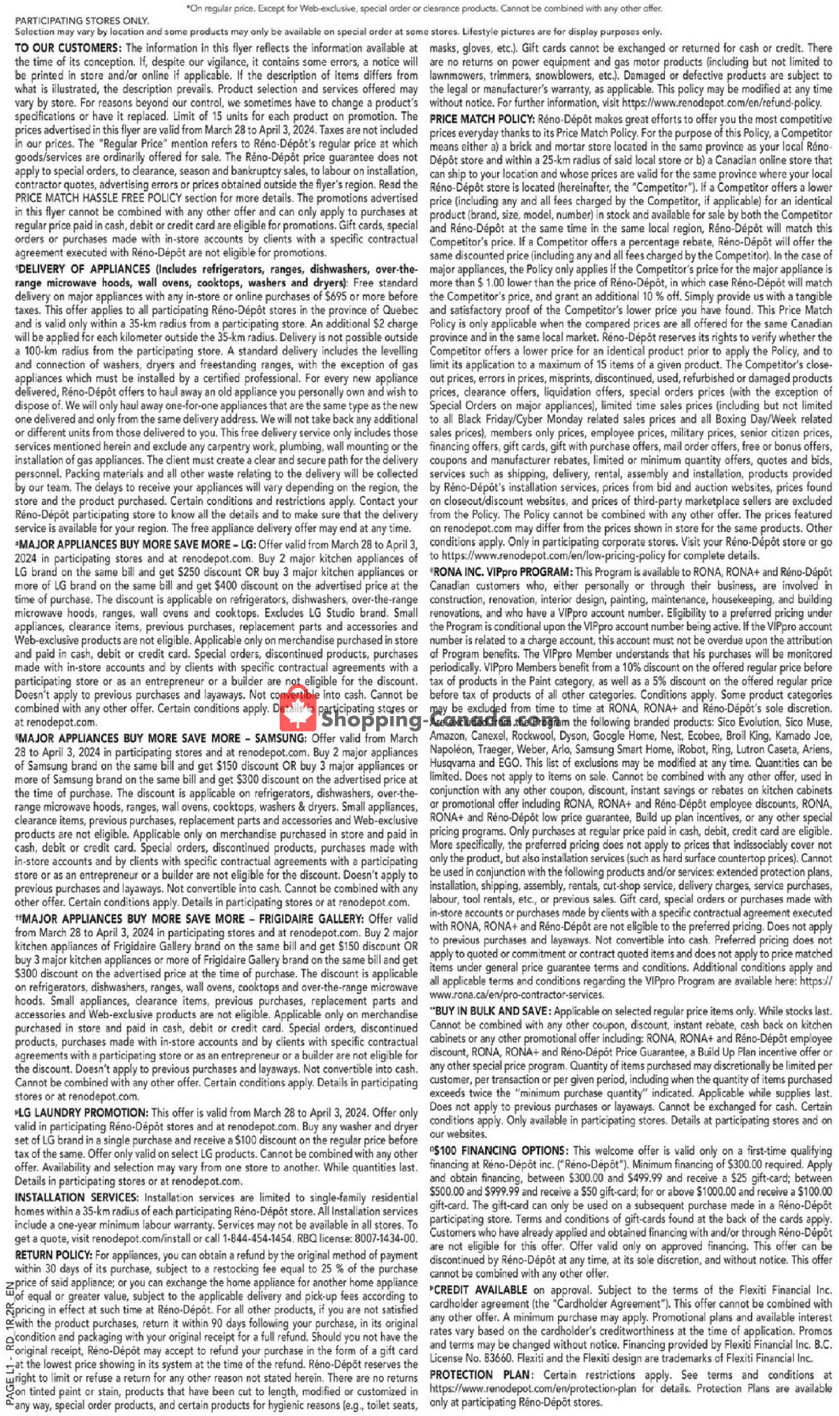 Réno Dépôt flyer from Thursday March 28, 2024 to Wednesday April 3, 2024 - page 18