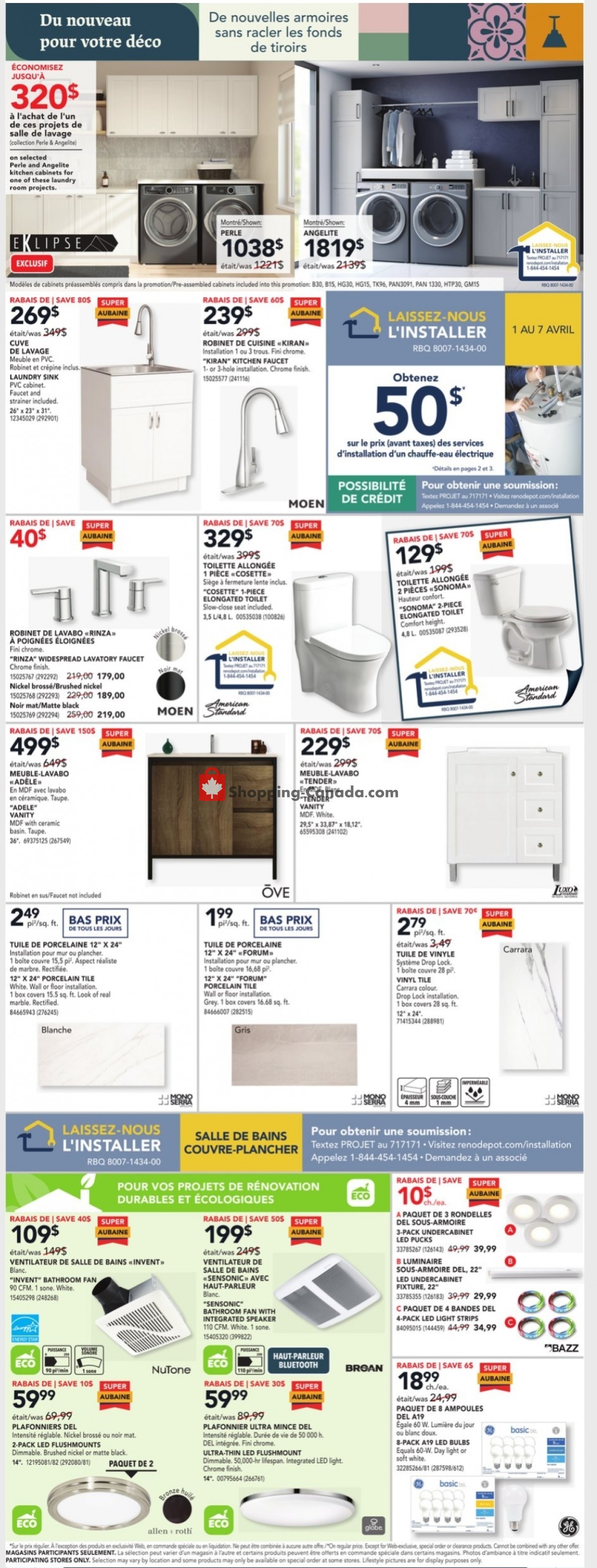 Réno Dépôt flyer from Thursday April 1, 2021 to Wednesday April 7, 2021 - page 7