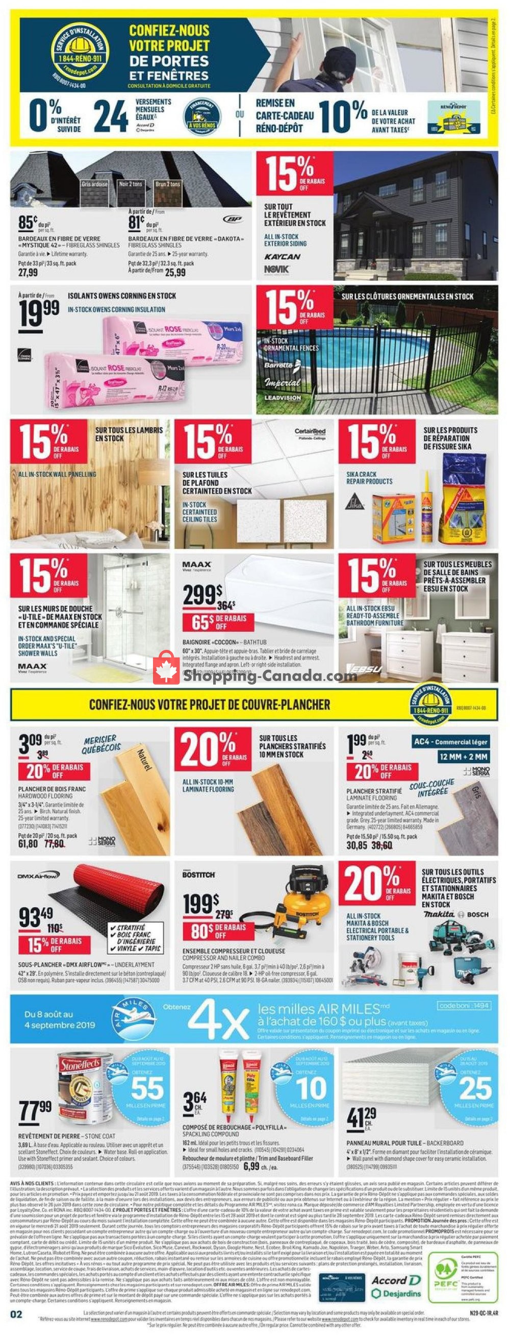 Réno Dépôt flyer from Thursday August 15, 2019 to Wednesday August 21, 2019 - page 2