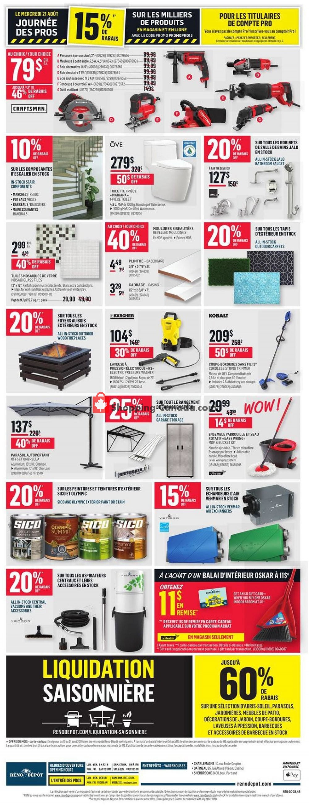 Réno Dépôt flyer from Thursday August 15, 2019 to Wednesday August 21, 2019 - page 4