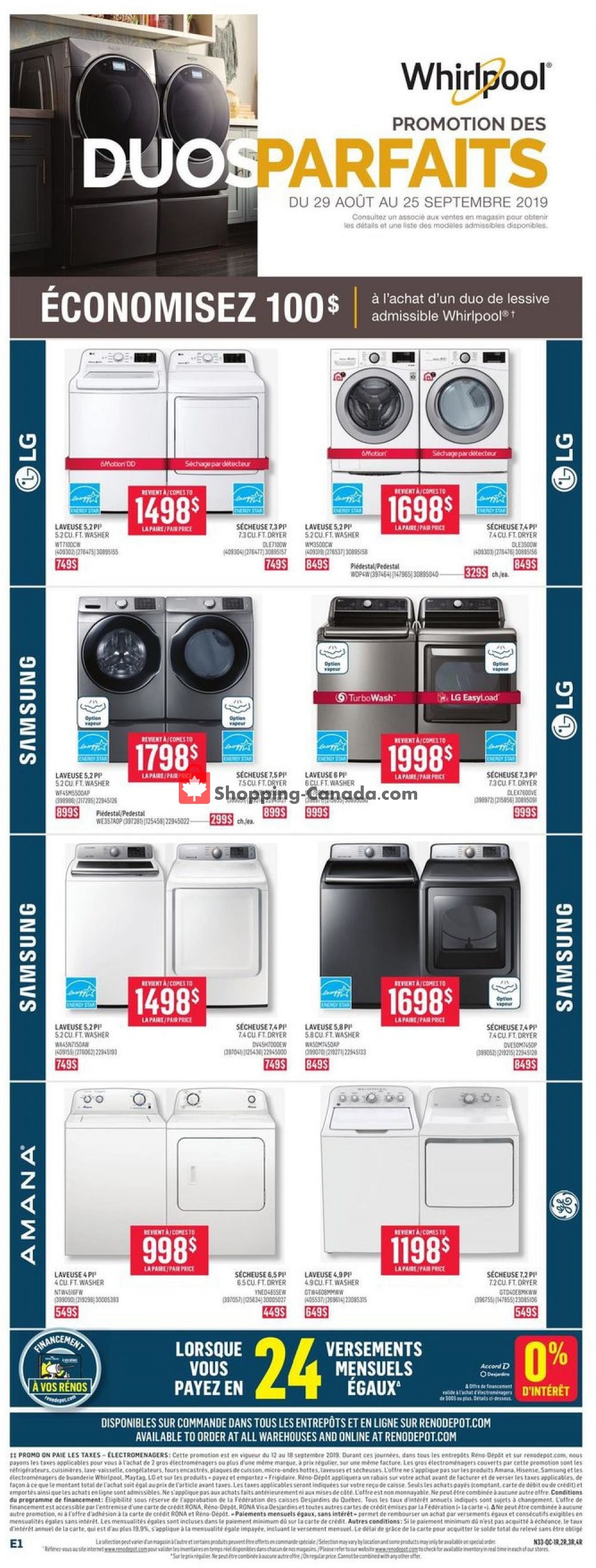 Réno Dépôt flyer from Thursday September 12, 2019 to Wednesday September 18, 2019 - page 4
