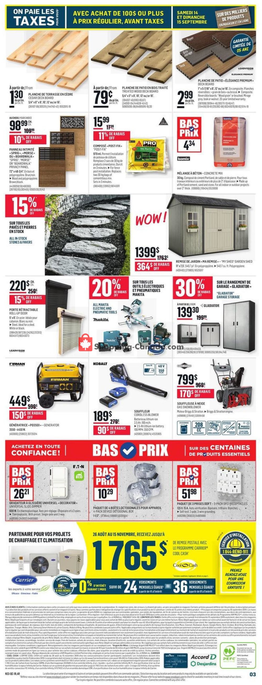 Réno Dépôt flyer from Thursday September 12, 2019 to Wednesday September 18, 2019 - page 7