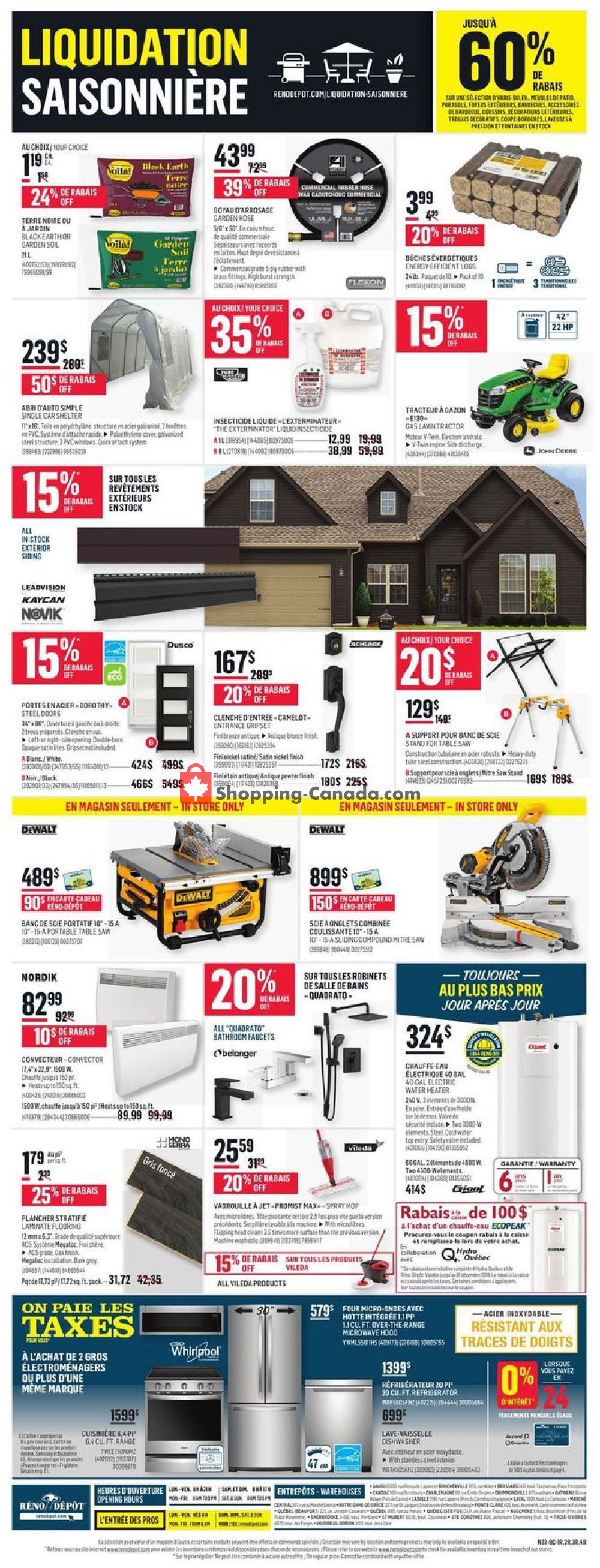 Réno Dépôt flyer from Thursday September 12, 2019 to Wednesday September 18, 2019 - page 8