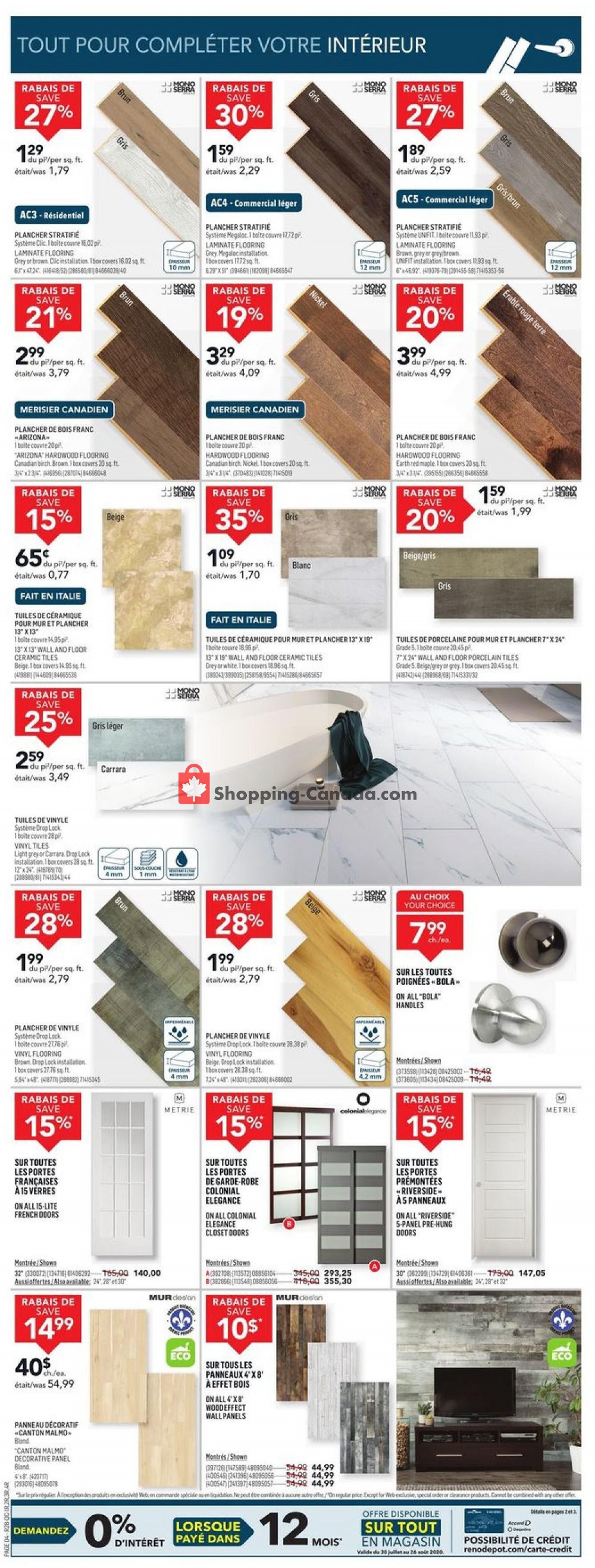 Réno Dépôt flyer from Thursday August 6, 2020 to Wednesday August 12, 2020 - page 4