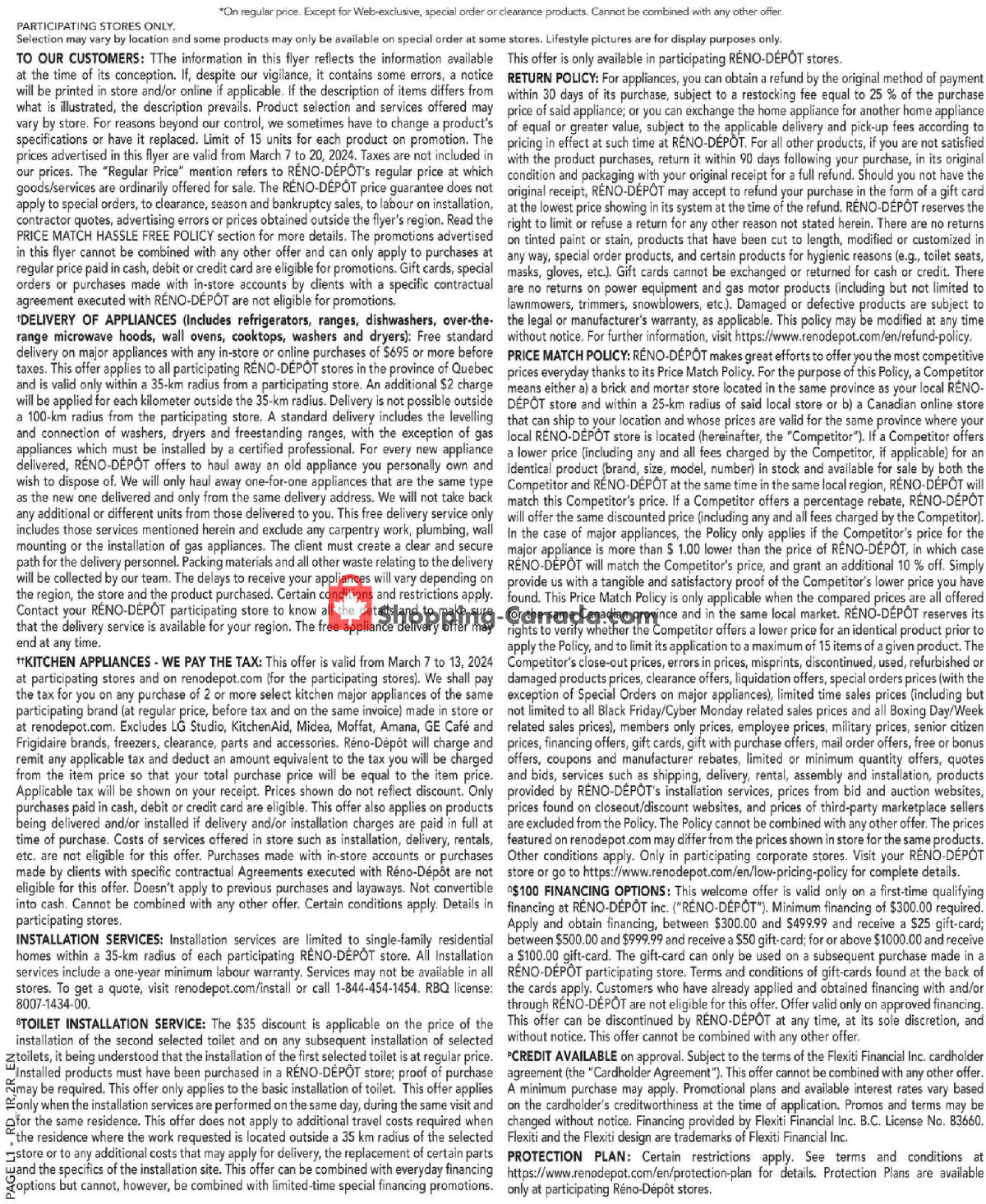 Réno Dépôt flyer from Thursday March 7, 2024 to Wednesday March 20, 2024 - page 15