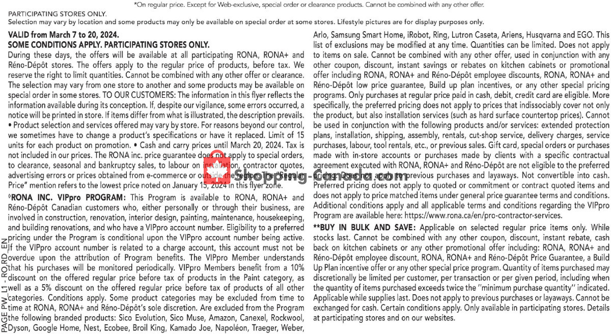 Réno Dépôt flyer from Thursday March 7, 2024 to Wednesday March 20, 2024 - page 16