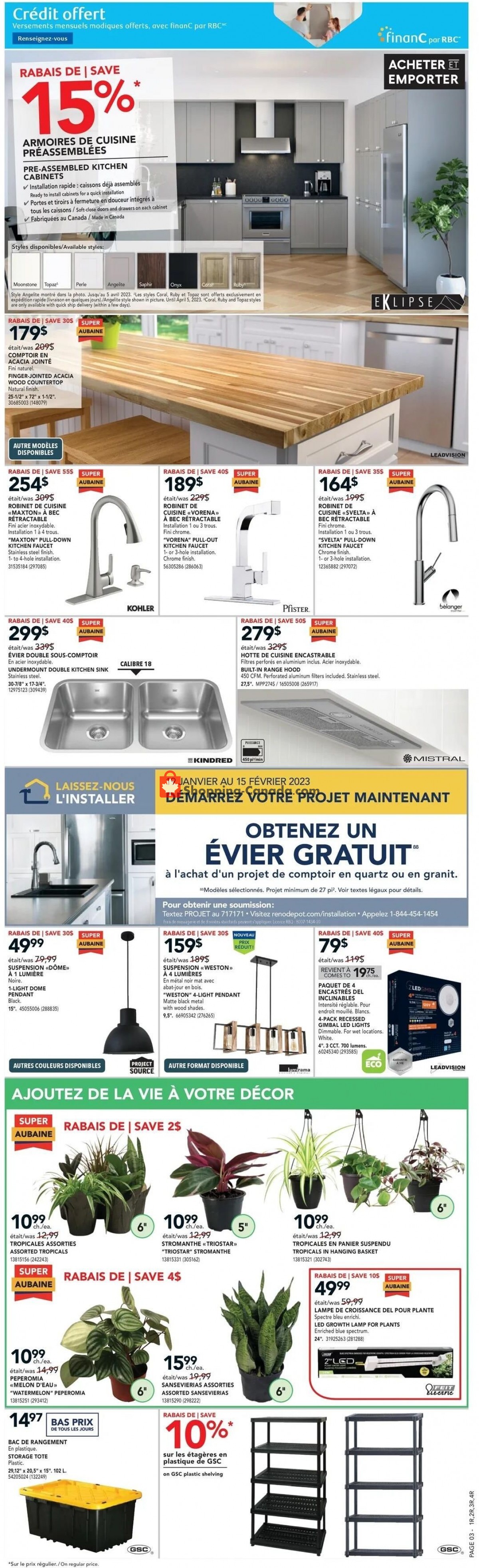 Réno Dépôt flyer from Thursday January 19, 2023 to Wednesday January 25, 2023 - page 4
