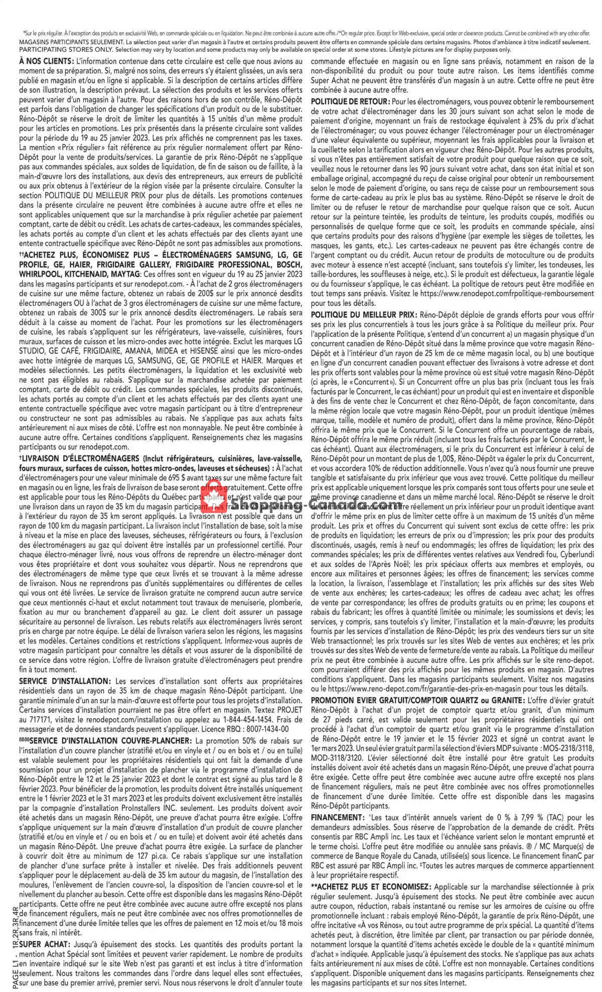Réno Dépôt flyer from Thursday January 19, 2023 to Wednesday January 25, 2023 - page 9