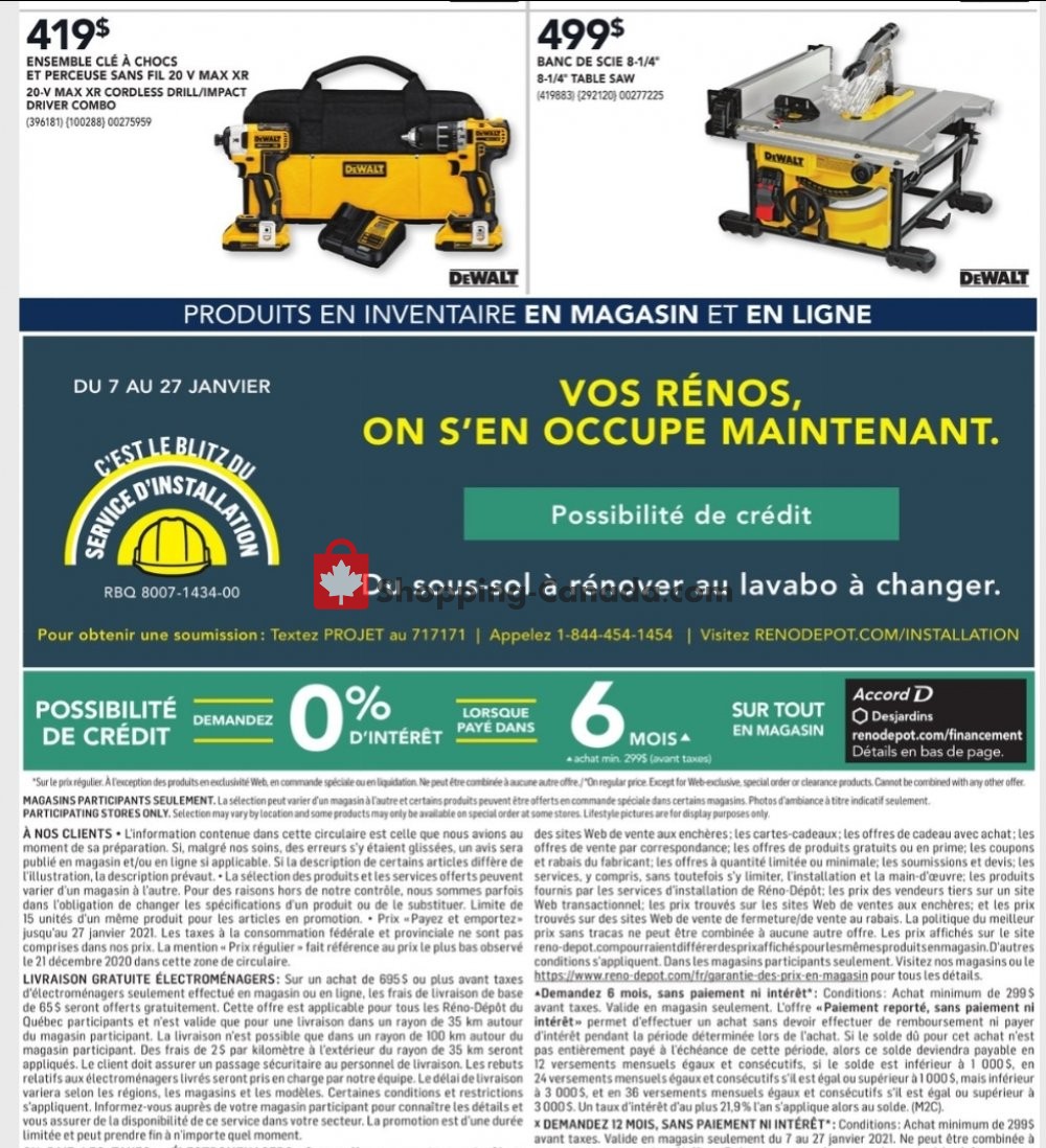 Réno Dépôt flyer from Thursday January 21, 2021 to Wednesday January 27, 2021 - page 3