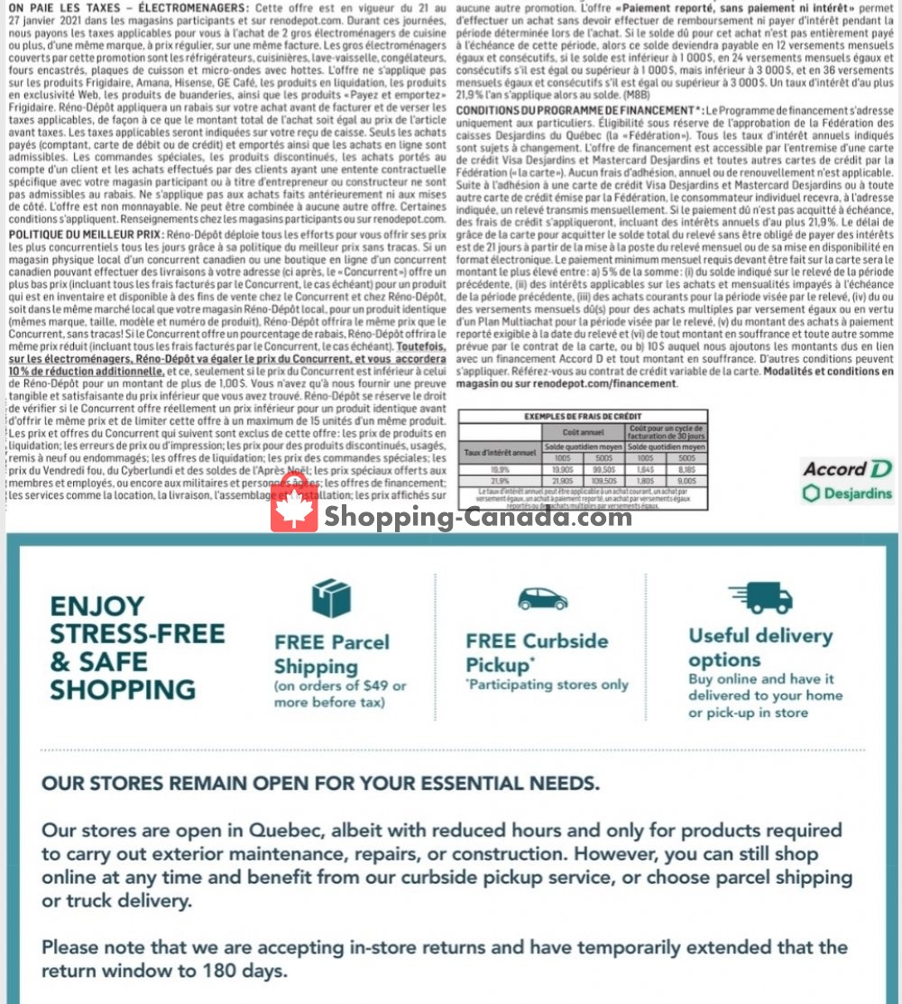 Réno Dépôt flyer from Thursday January 21, 2021 to Wednesday January 27, 2021 - page 4