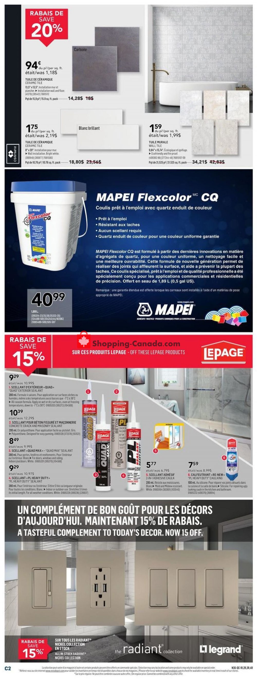 Réno Dépôt flyer from Thursday October 3, 2019 to Wednesday October 9, 2019 - page 7