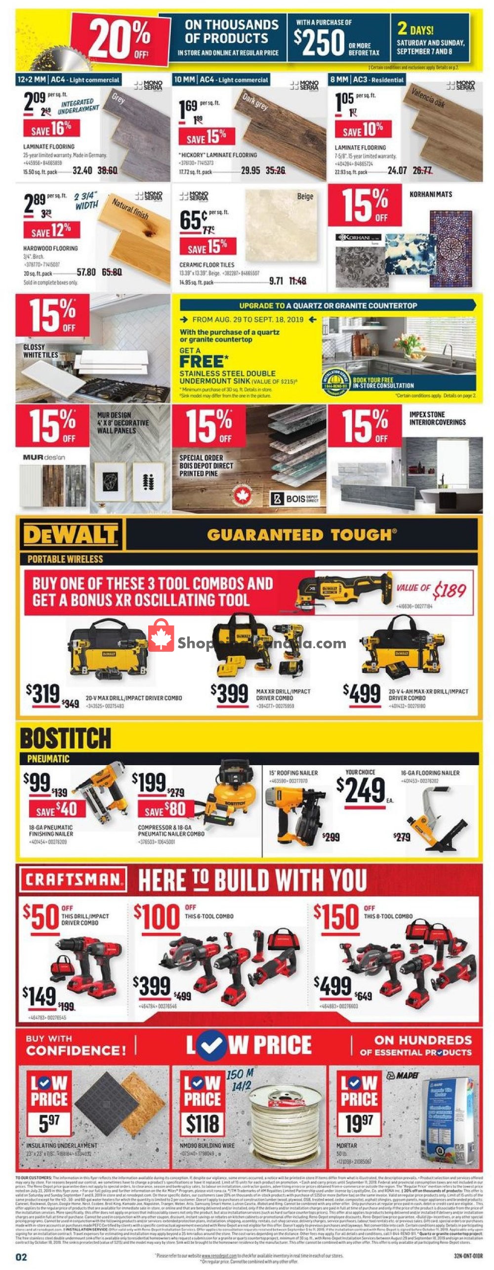 Réno Dépôt flyer from Thursday September 5, 2019 to Wednesday September 11, 2019 - page 2