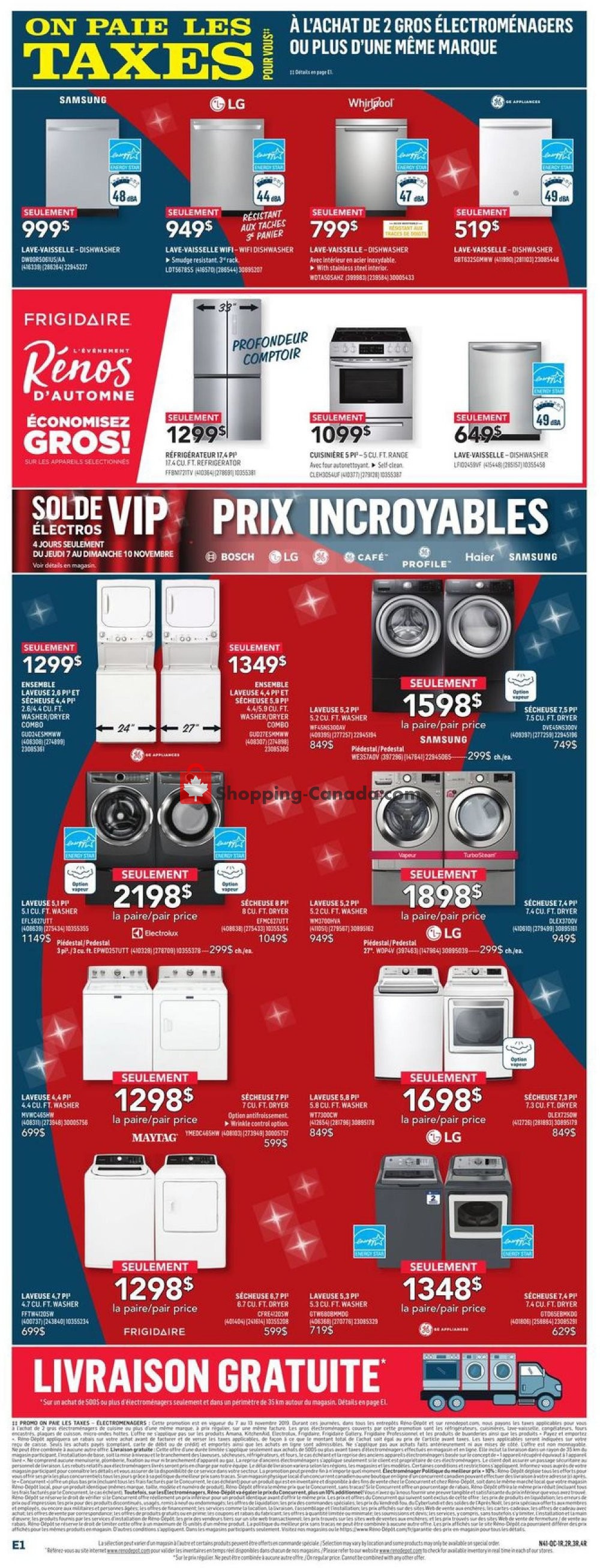 Réno Dépôt flyer from Thursday November 7, 2019 to Wednesday November 13, 2019 - page 4