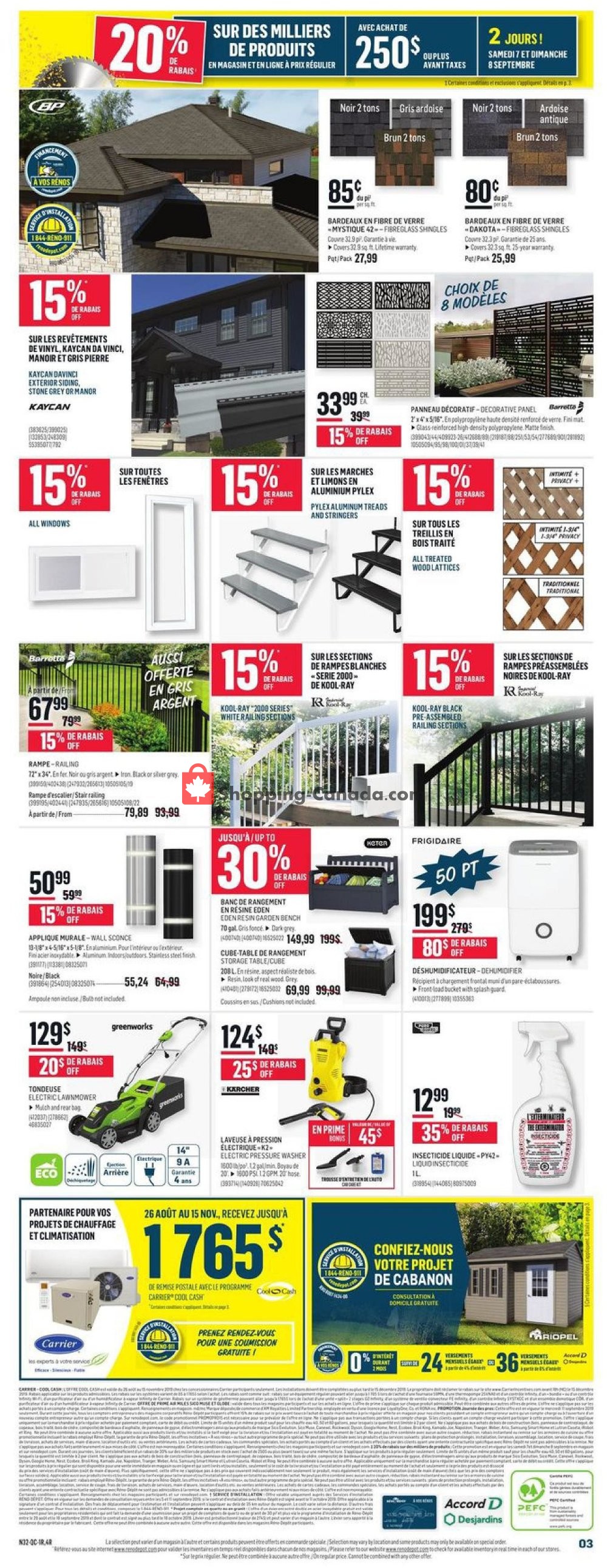 Réno Dépôt flyer from Thursday September 5, 2019 to Wednesday September 11, 2019 - page 3