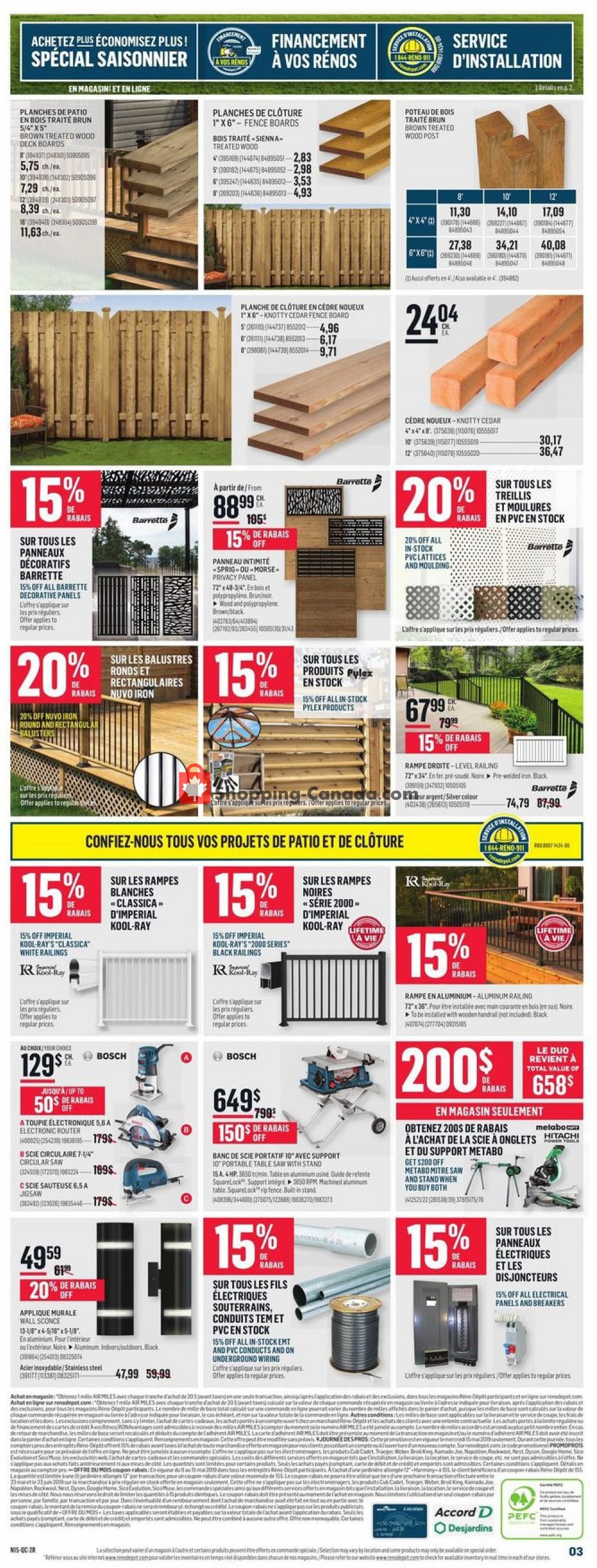 Réno Dépôt flyer from Thursday May 9, 2019 to Wednesday May 15, 2019 - page 3