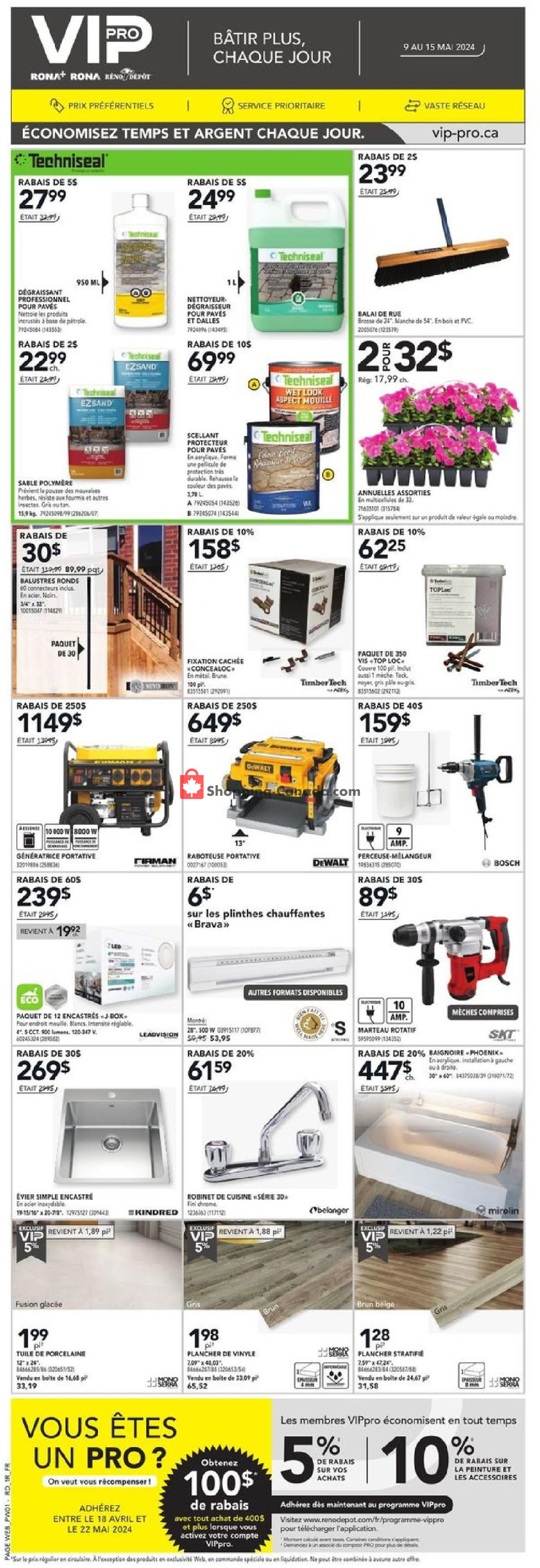 Réno Dépôt flyer from Thursday May 9, 2024 to Wednesday May 15, 2024 - page 13