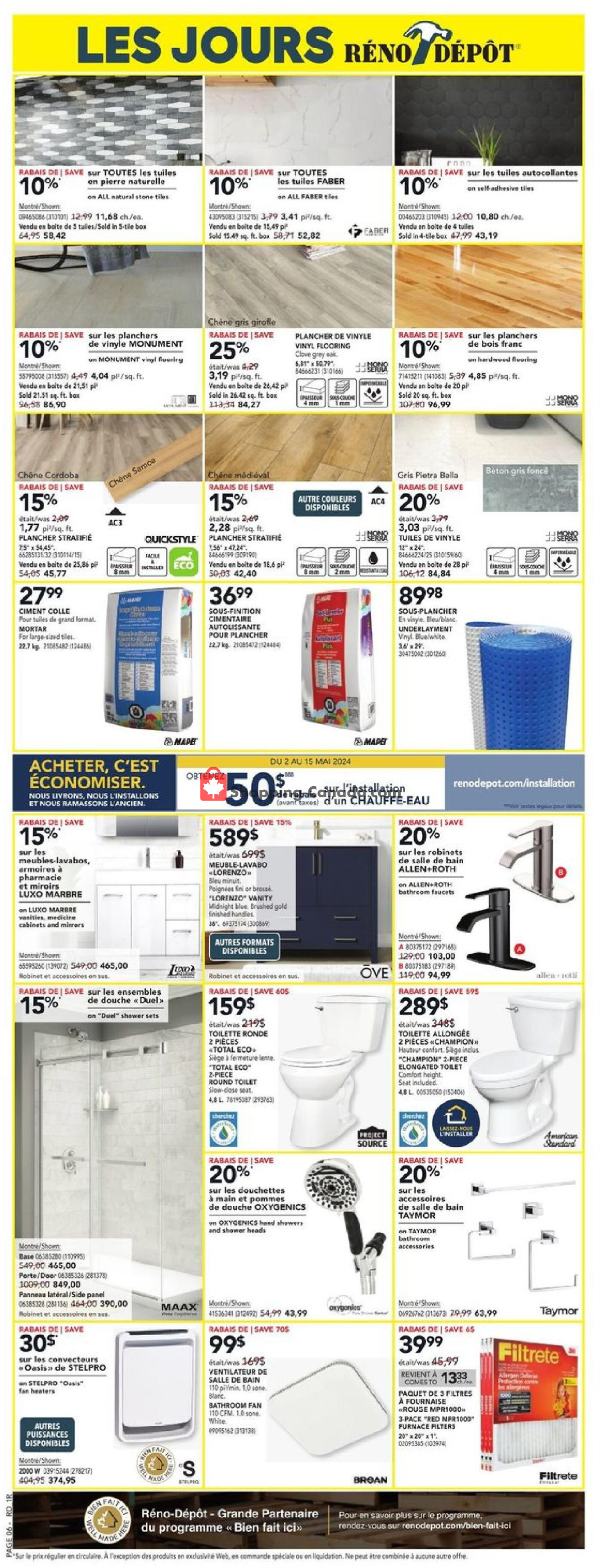 Réno Dépôt flyer from Thursday May 9, 2024 to Wednesday May 15, 2024 - page 7
