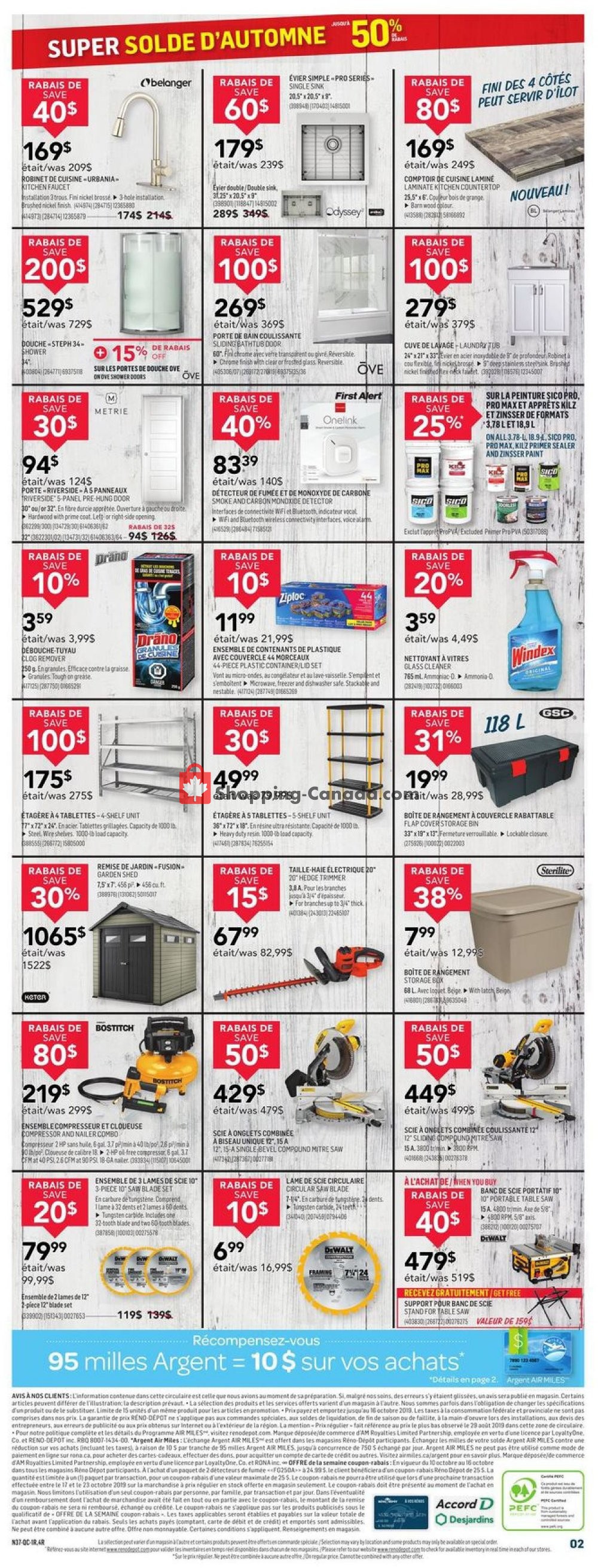 Réno Dépôt flyer from Thursday October 10, 2019 to Wednesday October 16, 2019 - page 3