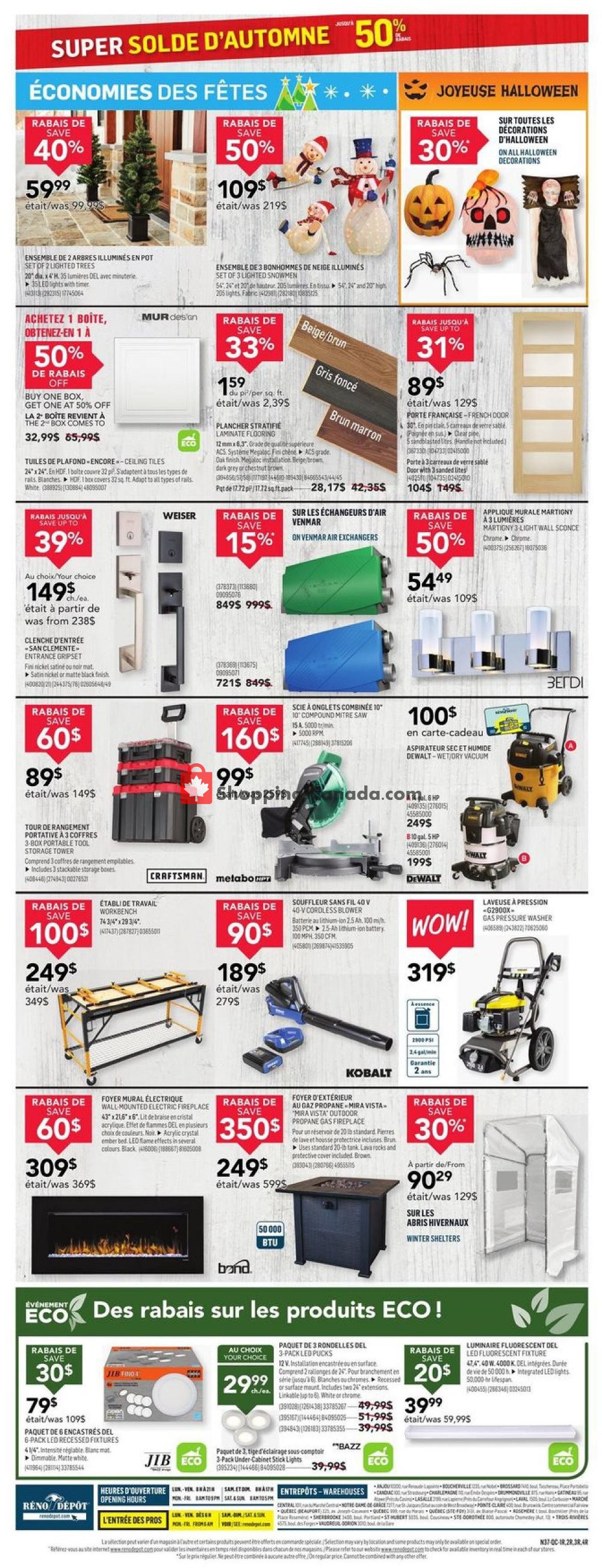 Réno Dépôt flyer from Thursday October 10, 2019 to Wednesday October 16, 2019 - page 8