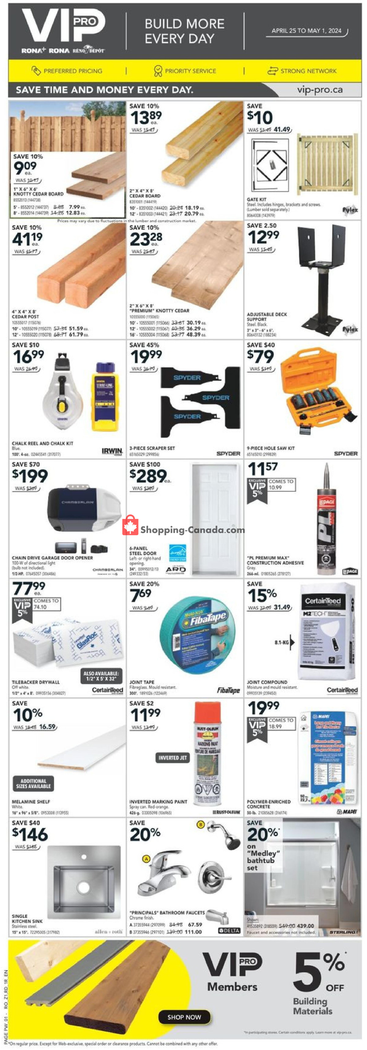 Réno Dépôt flyer from Thursday April 25, 2024 to Wednesday May 1, 2024 - page 14