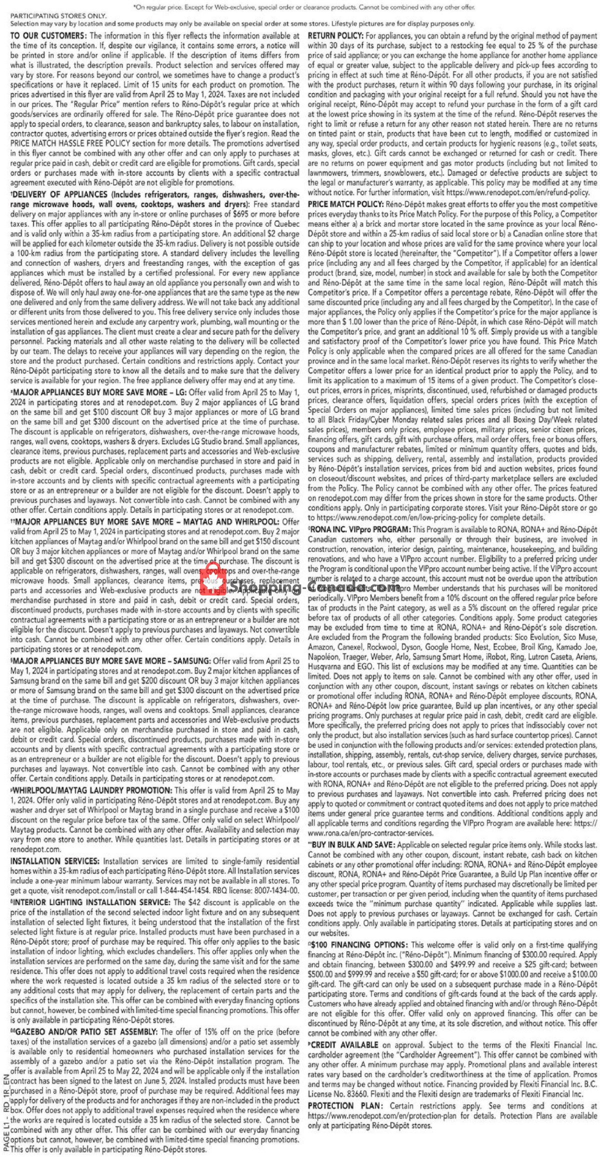 Réno Dépôt flyer from Thursday April 25, 2024 to Wednesday May 1, 2024 - page 22