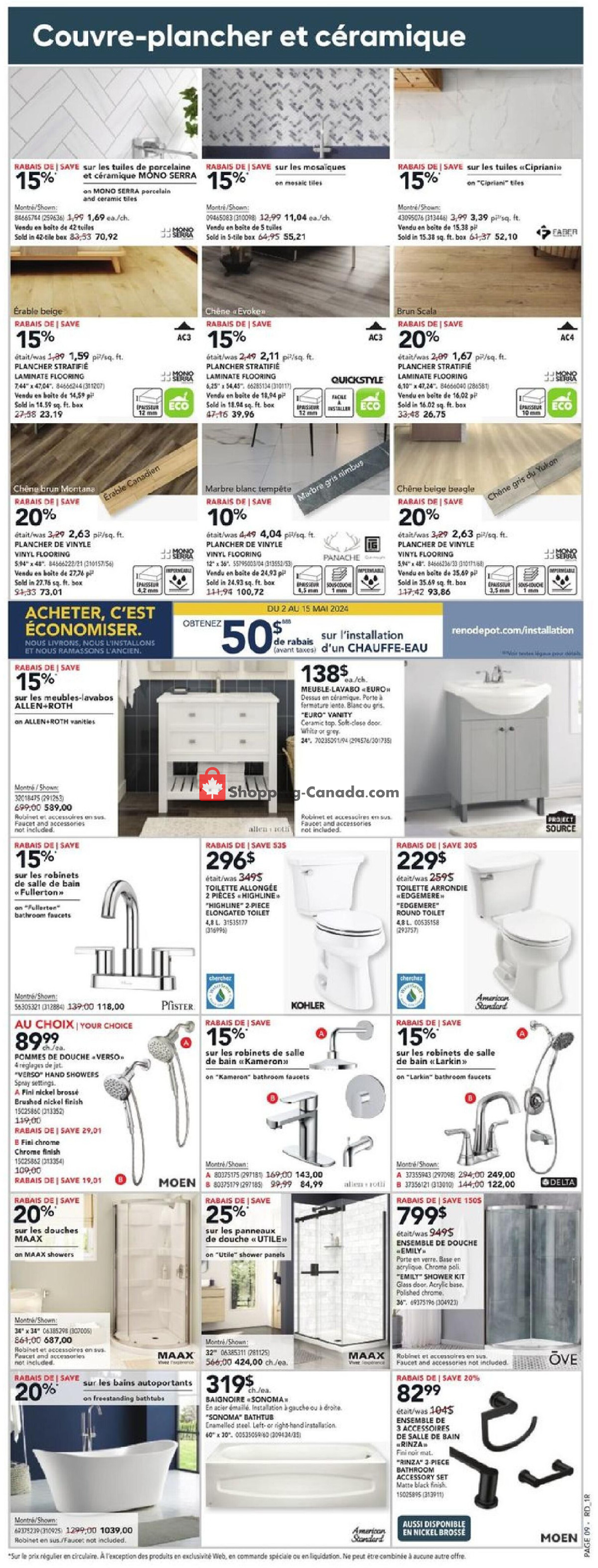 Réno Dépôt flyer from Thursday May 2, 2024 to Wednesday May 8, 2024 - page 12