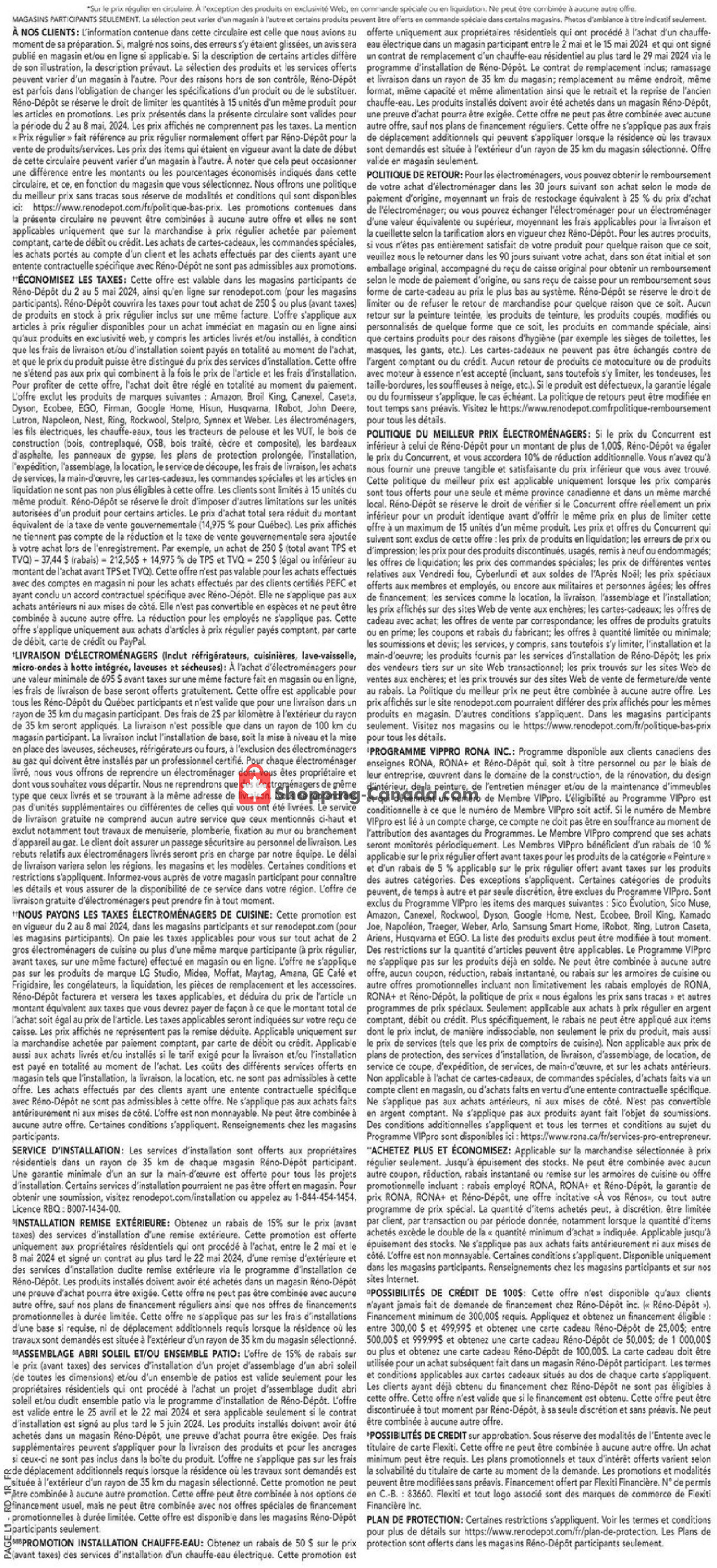 Réno Dépôt flyer from Thursday May 2, 2024 to Wednesday May 8, 2024 - page 21